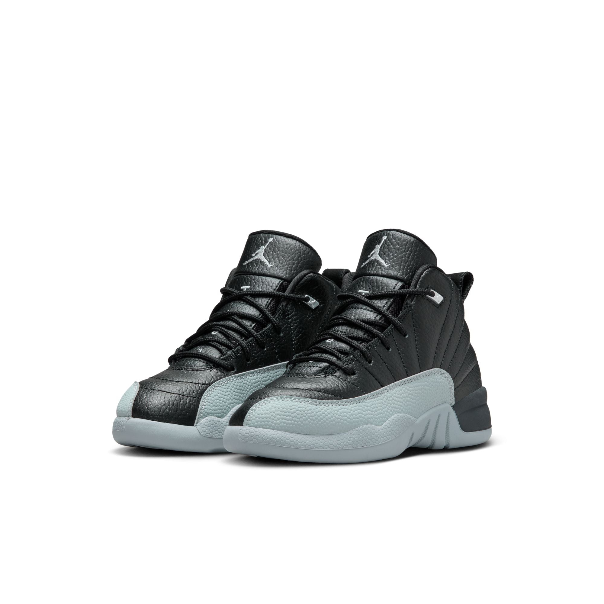 KID'S AIR JORDAN 12 RETRO PS (BLACK/WOLF GREY)