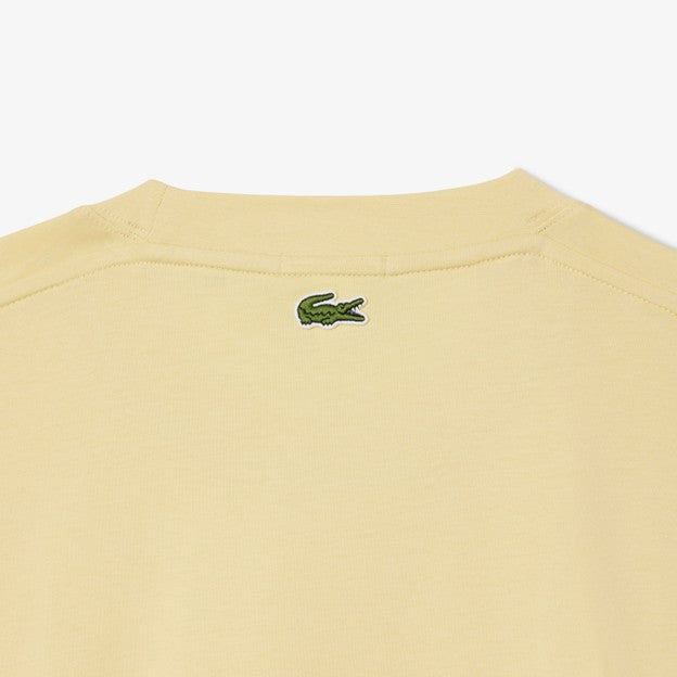 UNISEX LACOSTE SIGNATURE PRINT COTTON T-SHIRT (SESAME)
