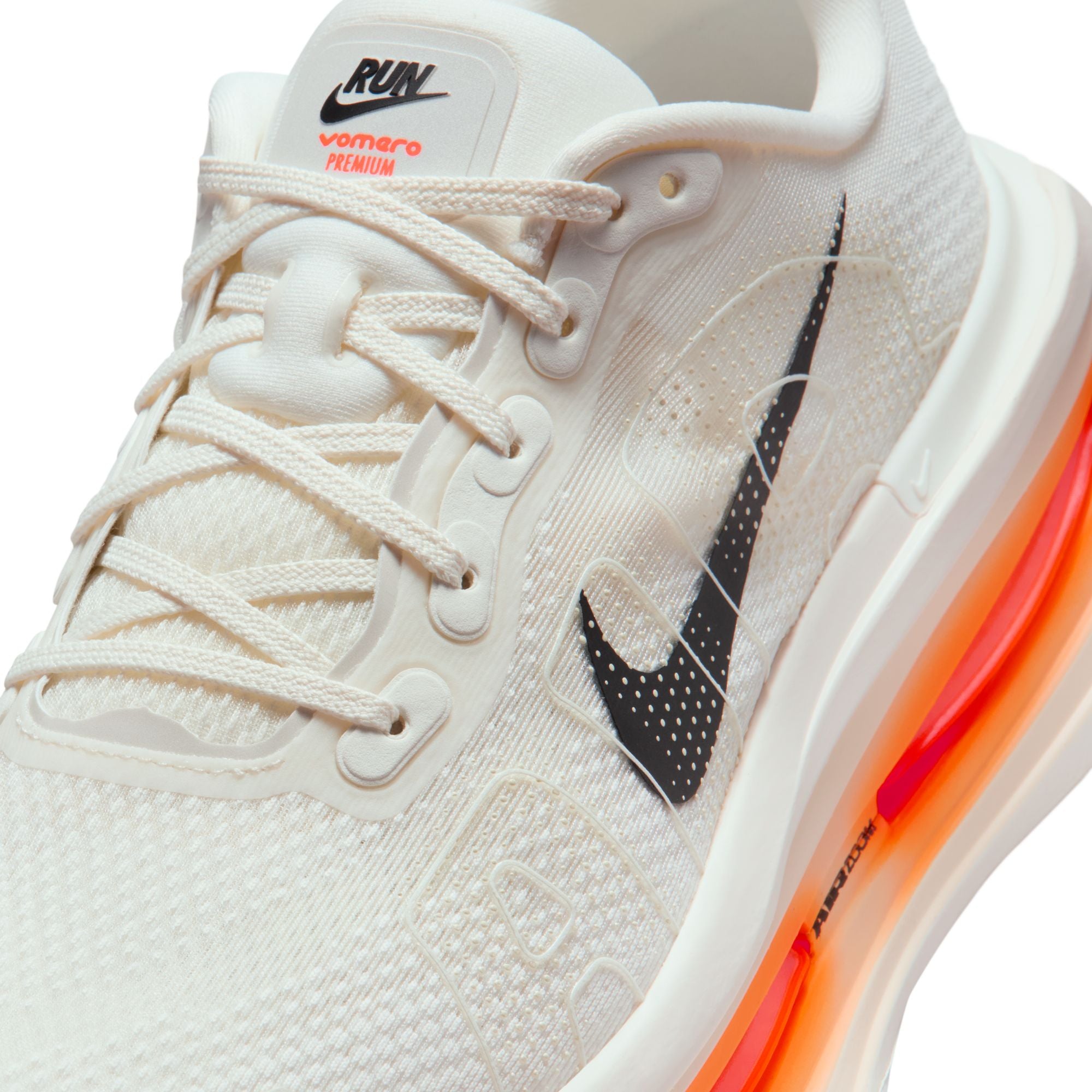 MENS NIKE VOMERO PREMIUM (SAIL/BLACK/COCONUT MILK/TOTAL ORANGE)