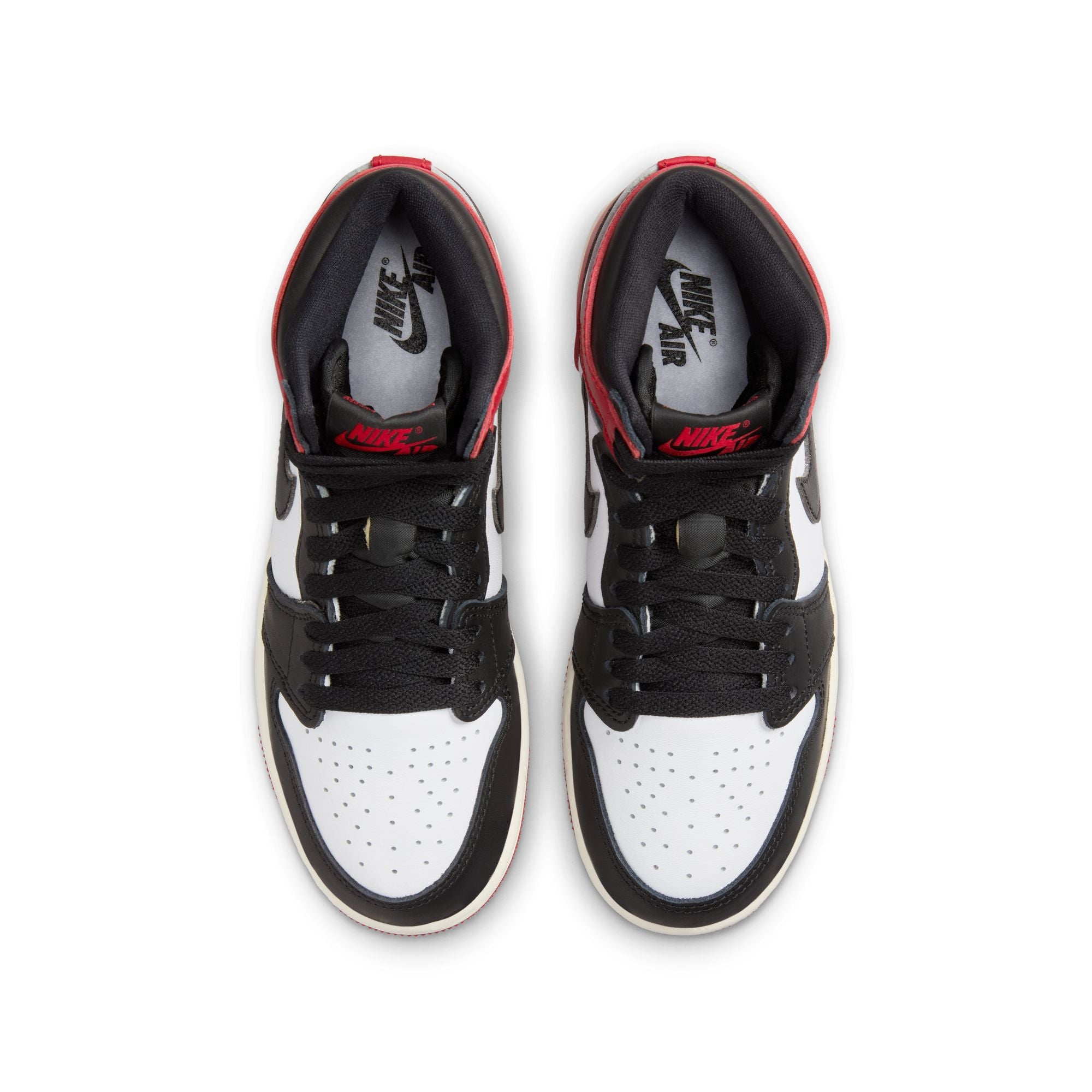 KIDS AIR JORDAN 1 RETRO HIGH OG GS (BLACK TOE REIMAGINED)