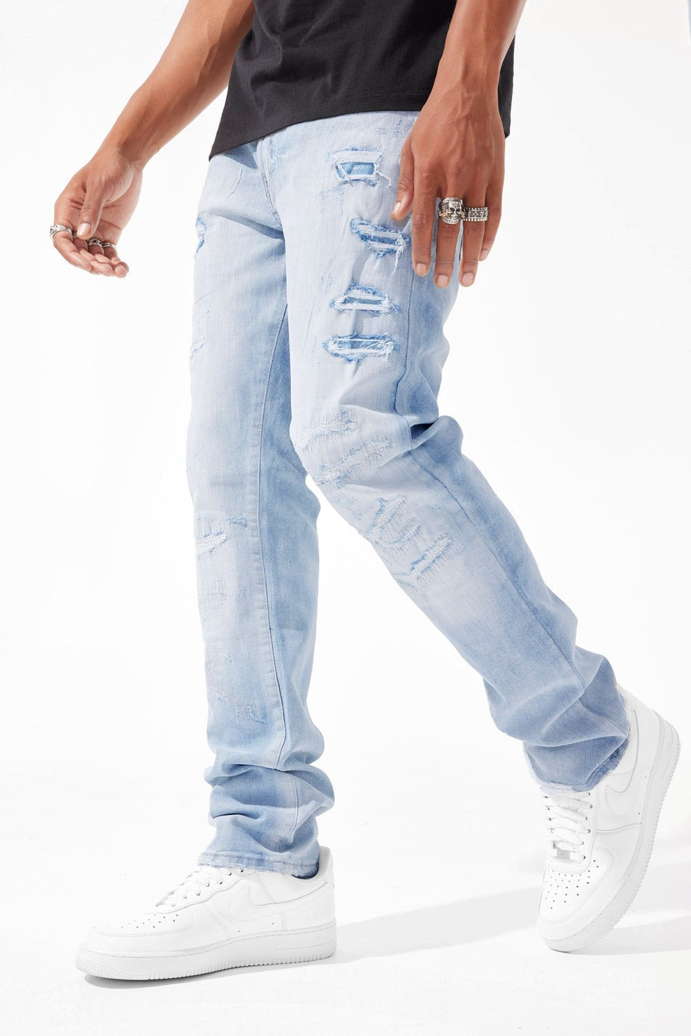 MENS JORDAN CRAIG COLLINS FIT REVELATION DENIM (ICE BLUE)