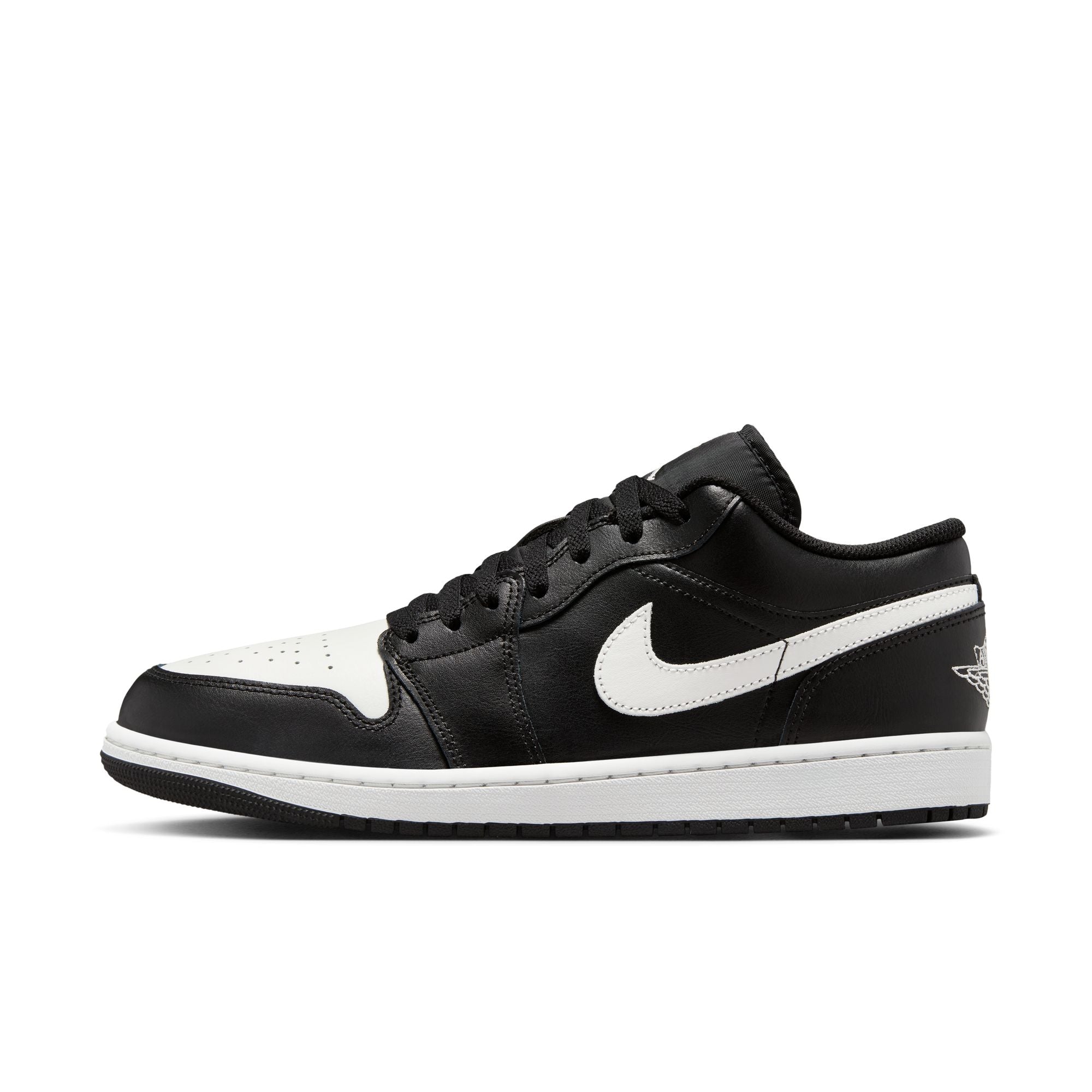 MENS AIR JORDAN 1 LOW (BLACK/SUMMIT WHITE)