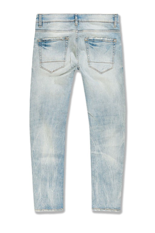 MENS JORDAN CRAIG COLLINS FIT ATTITUDE DENIM (ICED LAGER)