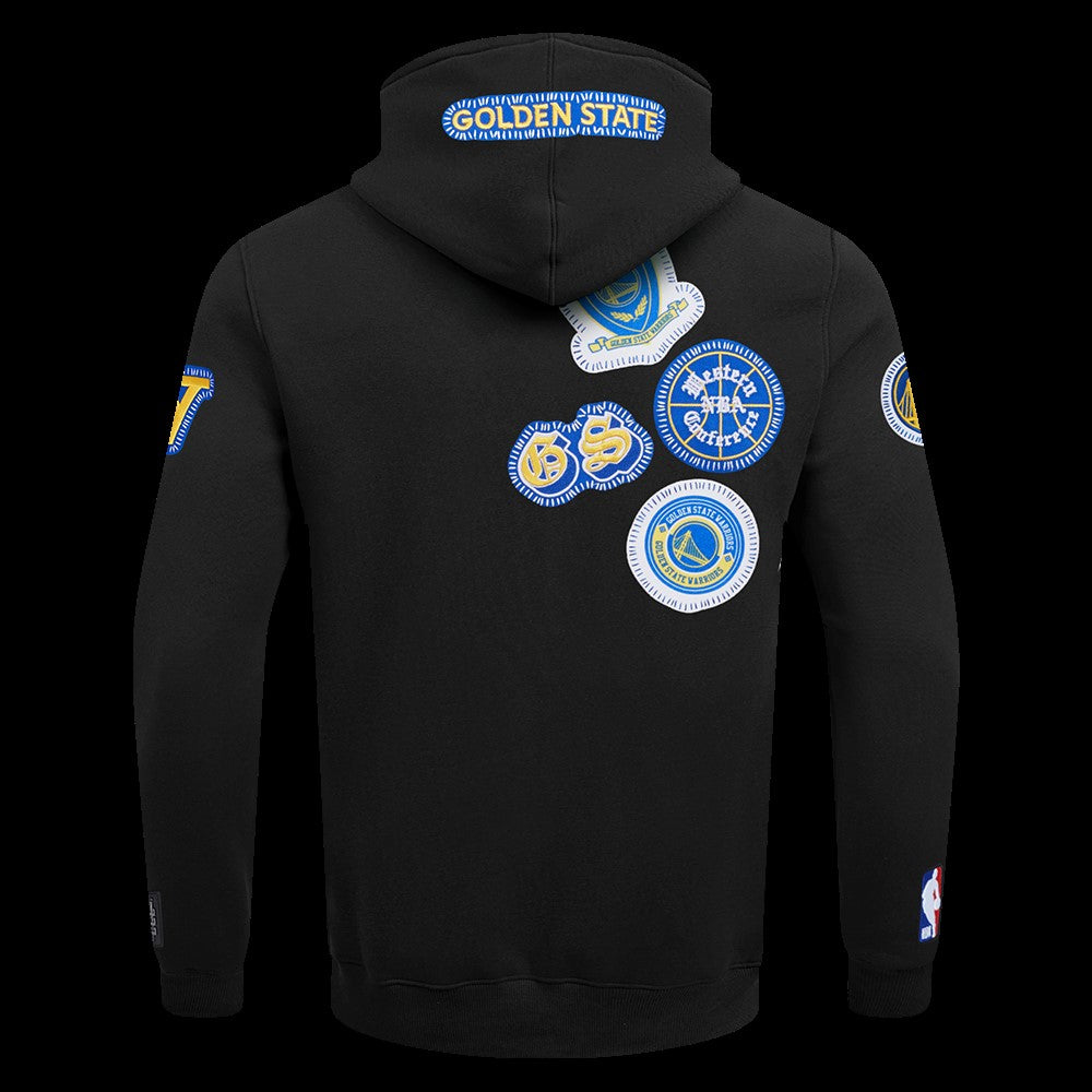 MENS GOLDEN STATE WARRIORS DIY PICK STITCH M DK PO HOODIE (BLACK)