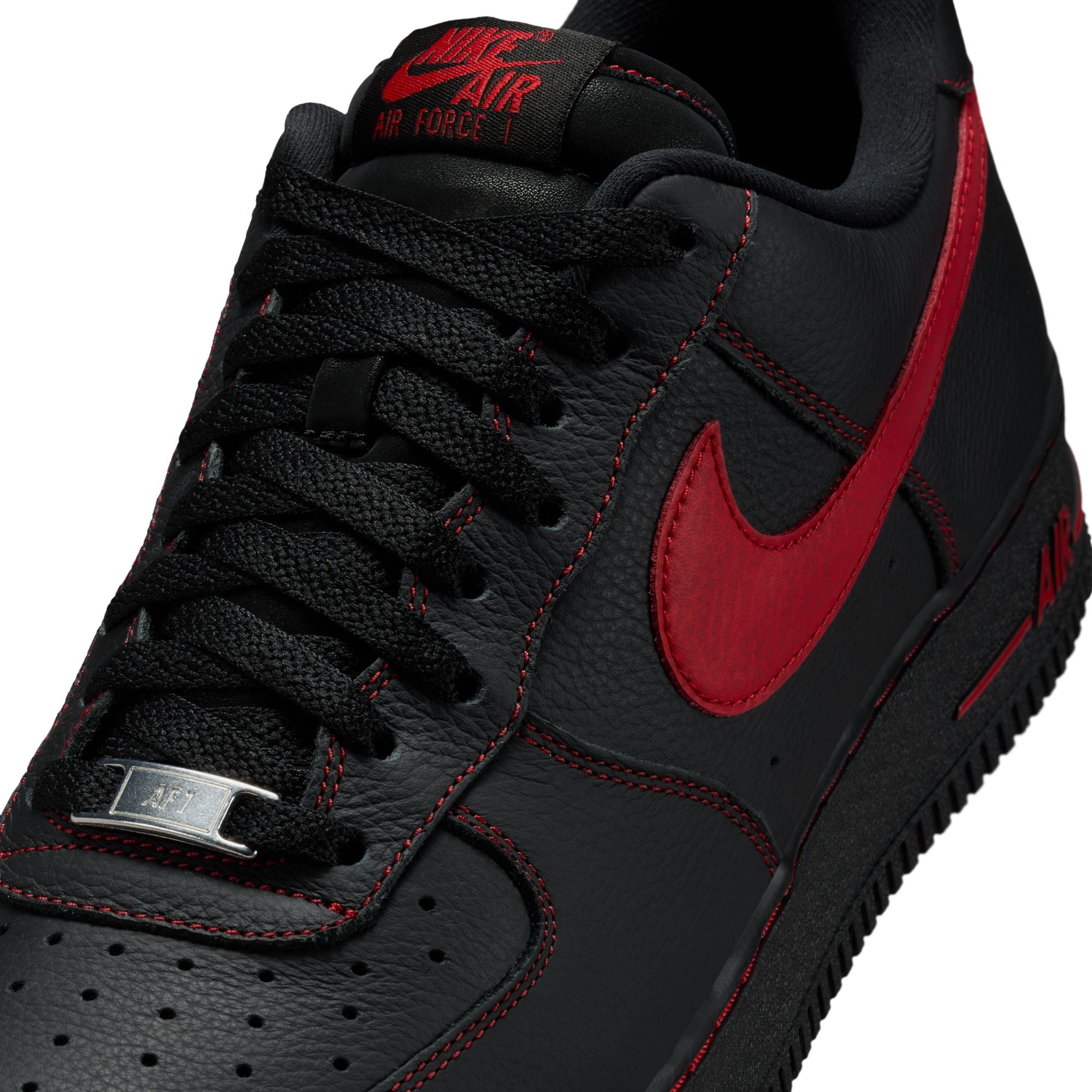 MENS NIKE AIR FORCE 1 '07 LV8 (BLACK/UNIVERSITY RED)