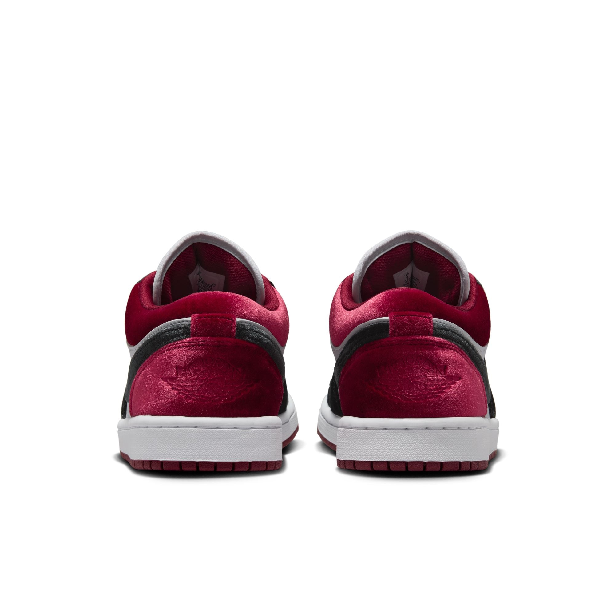 WOMENS AIR JORDAN 1 LOW SE (VELVET BLACK/GYM RED)