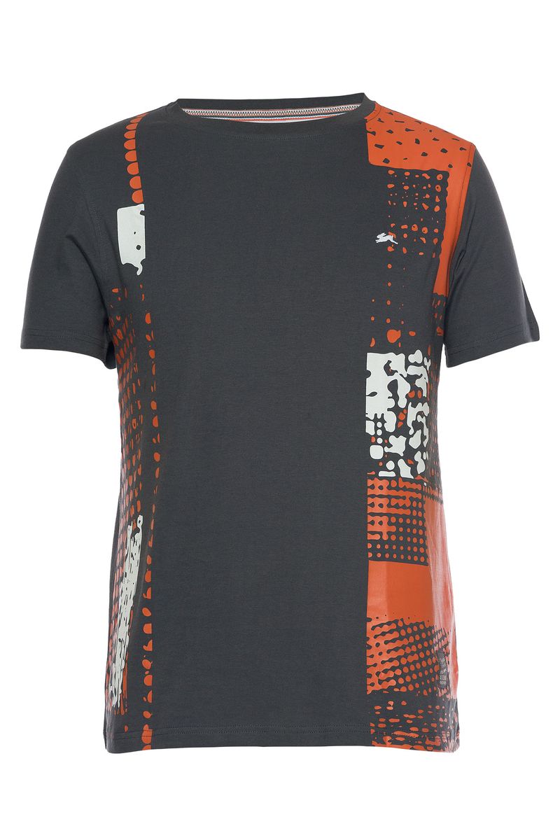 FELIX | MENS GRAPHIC PRINT T-SHIRT (CHARCOAL)