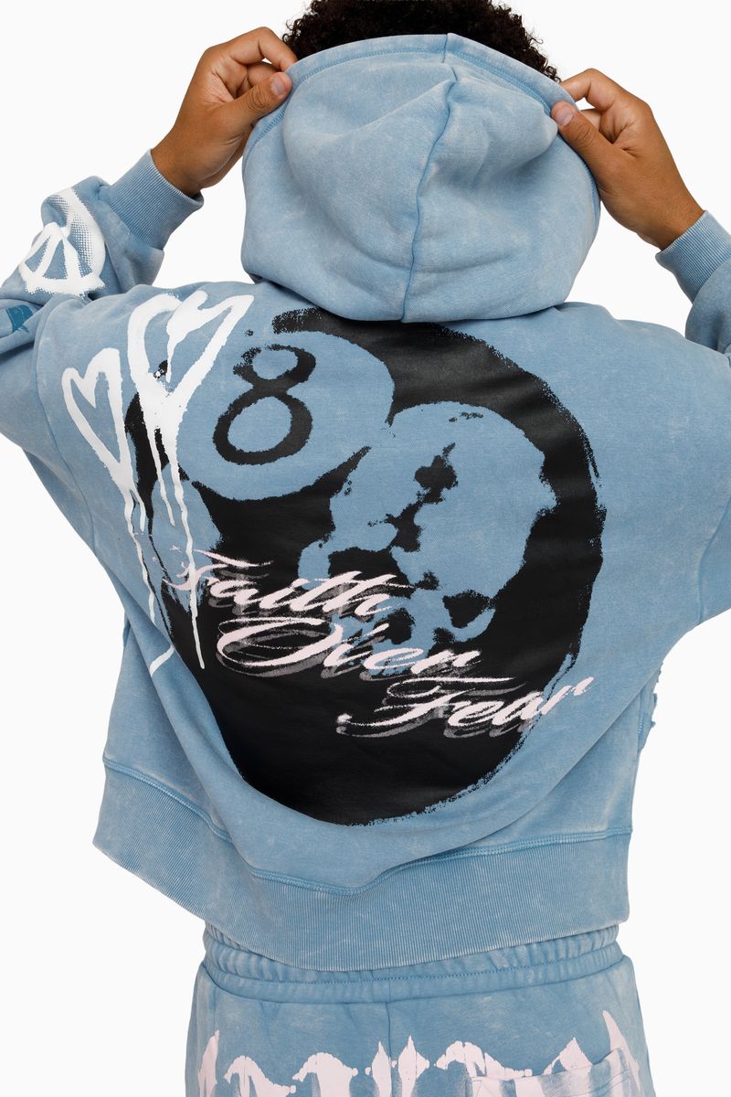 MENS SMOKE RISE TRUTH PO HOODED WARMUP (BLUE SHADOW)