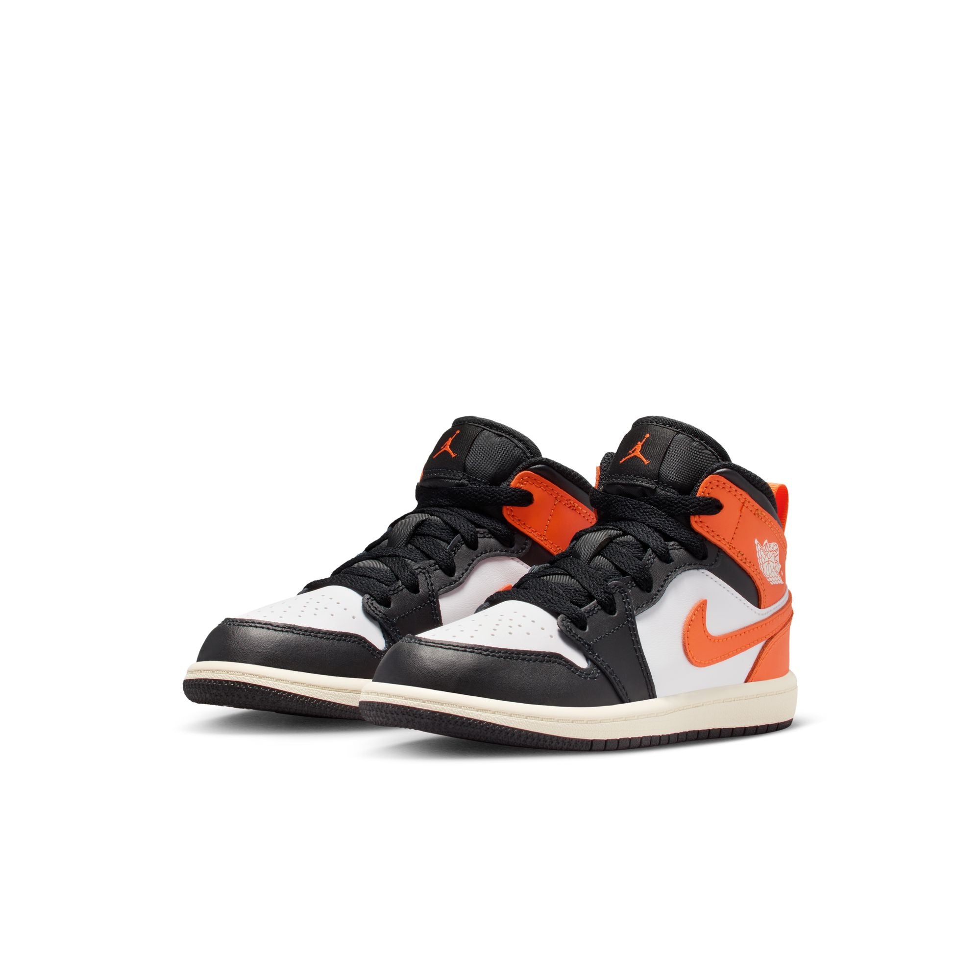 KIDS JORDAN 1 MID PS (STARFISH/BLACK/WHITE/SAIL)