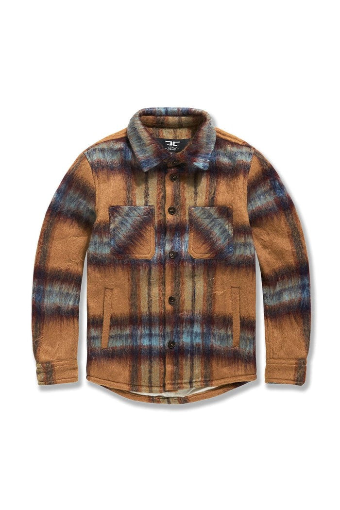 KIDS JORDAN CRAIG SEE YOU IN PARADISE FLANNEL SHACKET (WHEAT)