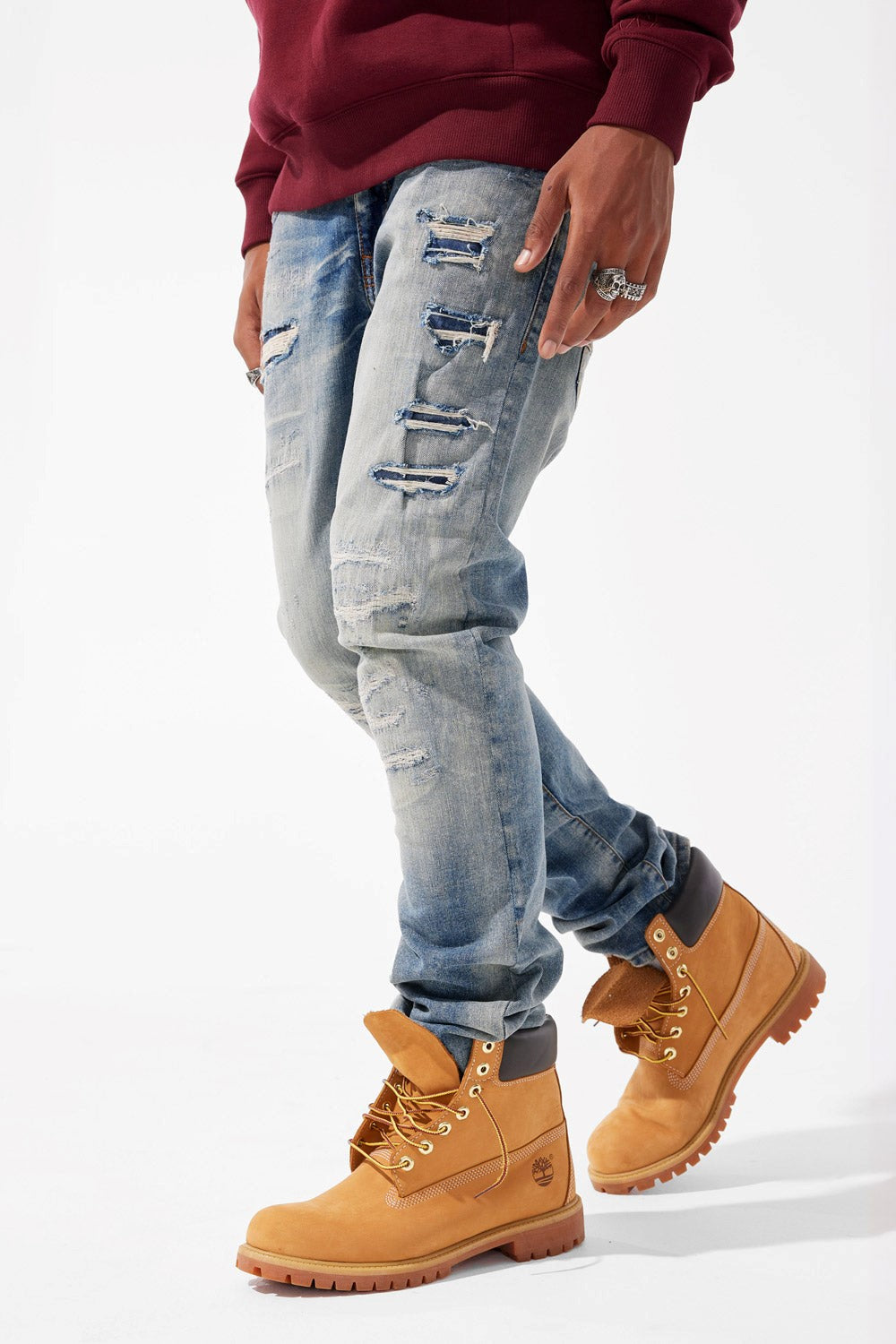 MENS JORDAN CRAIG COLLINS FIT REVELATION DENIM (STUDIO BLUE)