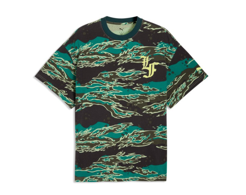 MENS PUMA LAFRANCE SUPPLY AOP SHIRT (GREEN TERRAIN)