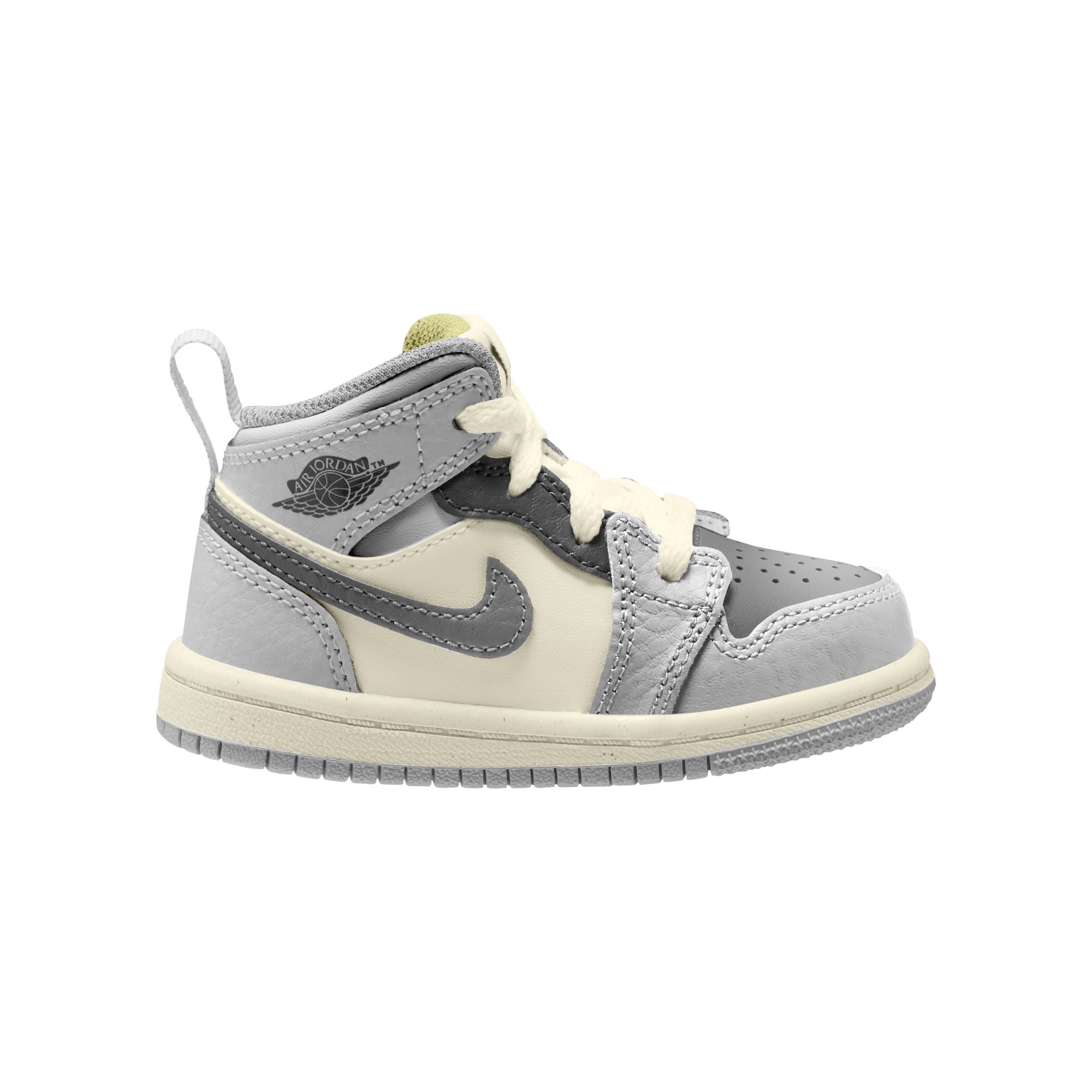 KIDS JORDAN 1 MID SE TD (NEUTRAL GREY/SMOKE GREY/SAIL)