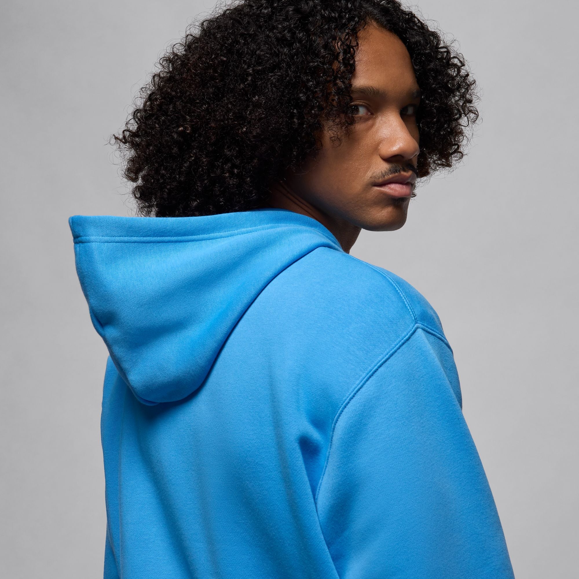 JORDAN BROOKLYN FLEECE PULLOVER HOODIE (LEGEND BLUE/WHITE)