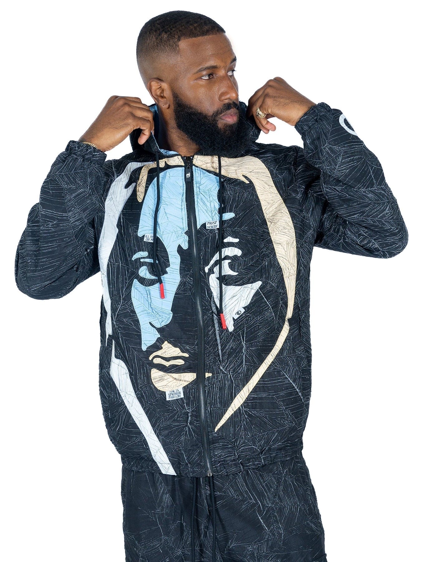 MENS FROST HATE IT OR LOVE IT ZIP UP HOODIE (BLACK)