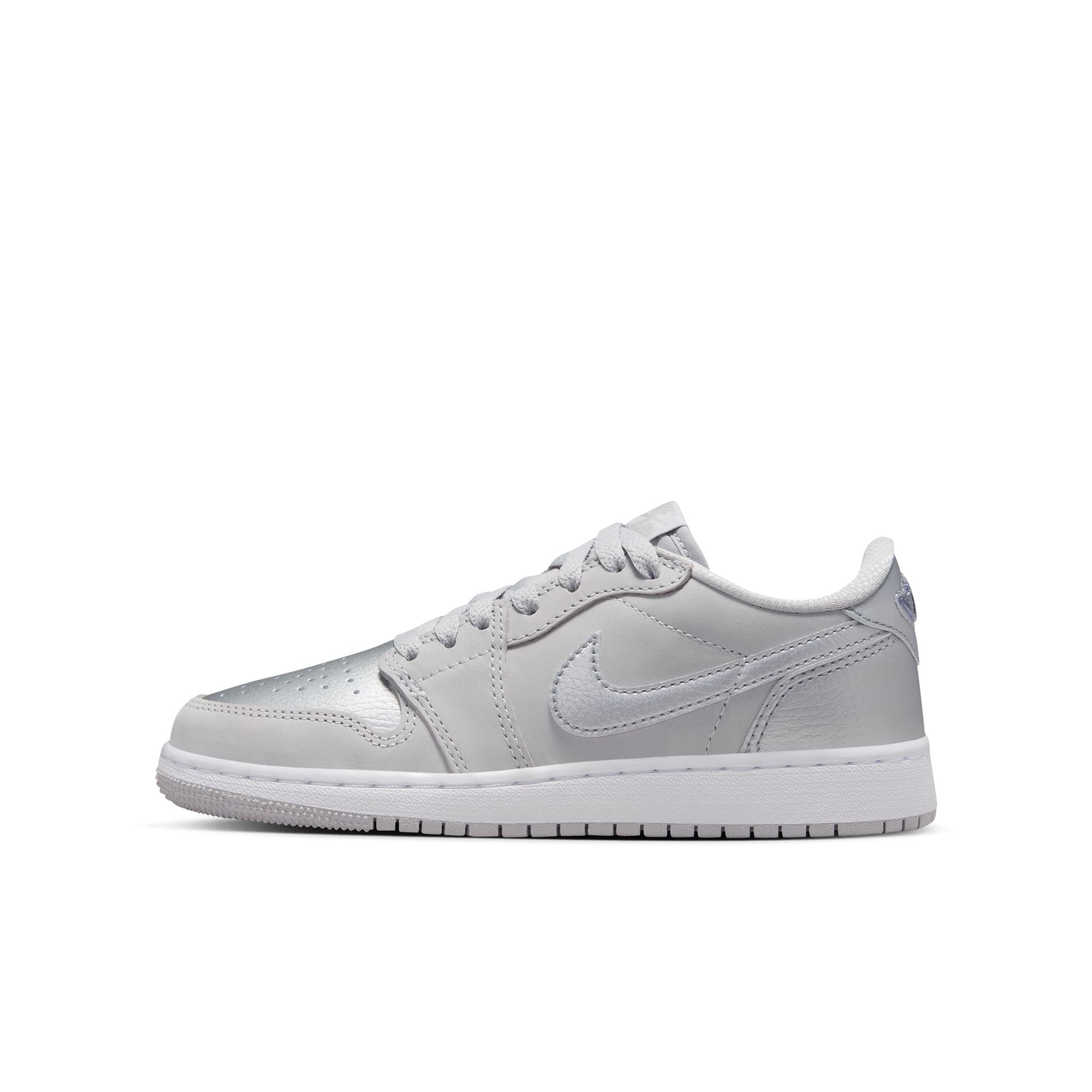 KIDS AIR JORDAN 1 RETRO LOW OG GS (METALLIC SILVER)