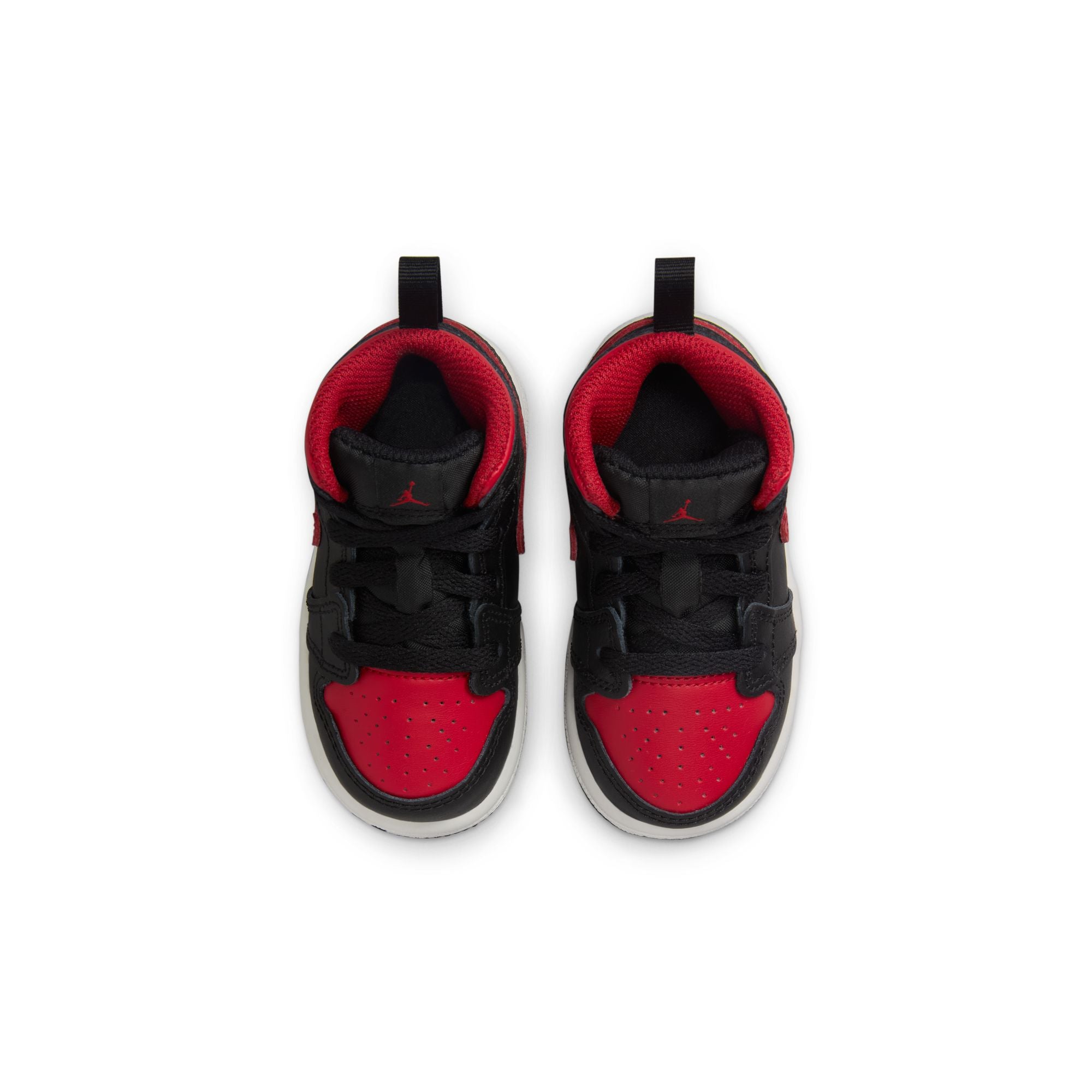 KIDS JORDAN 1 MID TD (BLACK/VARSITY RED/SUMMIT WHITE)