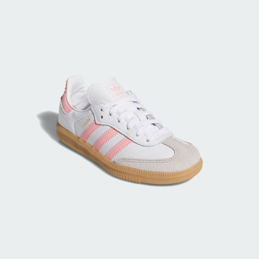 KIDS ADIDAS SAMBA OG C (CLOUD WHITE / SEMI PINK SPARK / GUM)