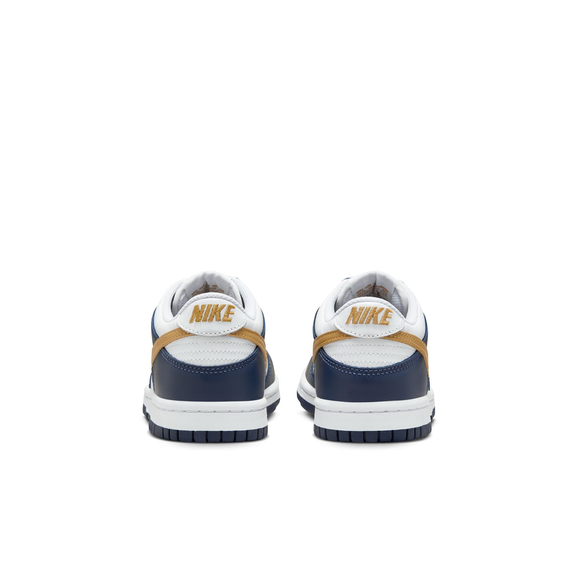 KIDS NIKE DUNK LOW GS (WHITE/WHEAT/MIDNIGHT NAVY)