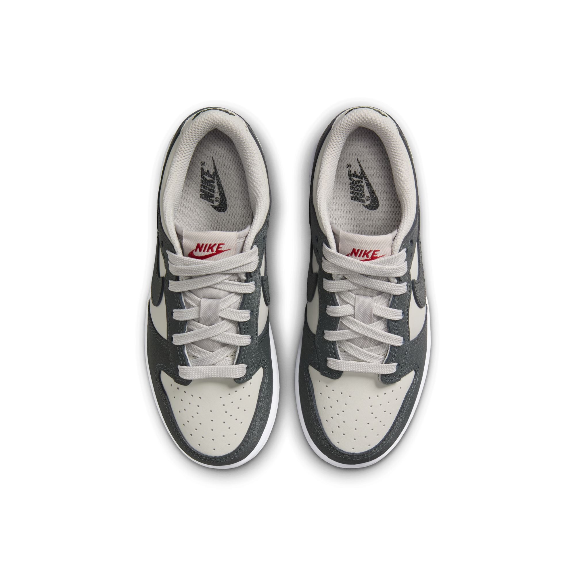 KIDS NIKE DUNK LOW HF PS (LT IRON ORE/ANTHRACITE/WHITE/GYM RED)