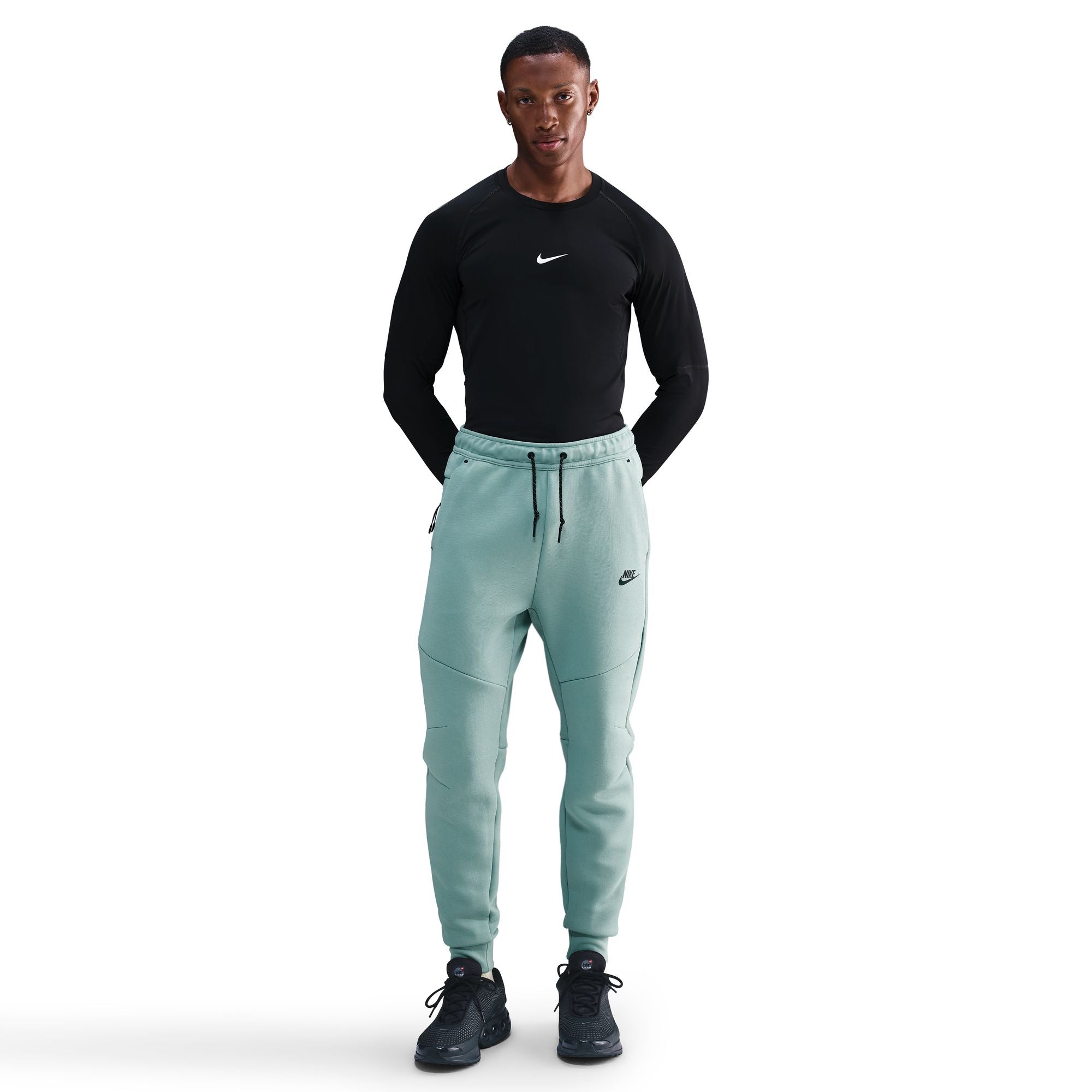 MENS NIKE TECH FLEECE FULL-ZIP WINDRUNNER WARMUP (CANNON/BLACK)
