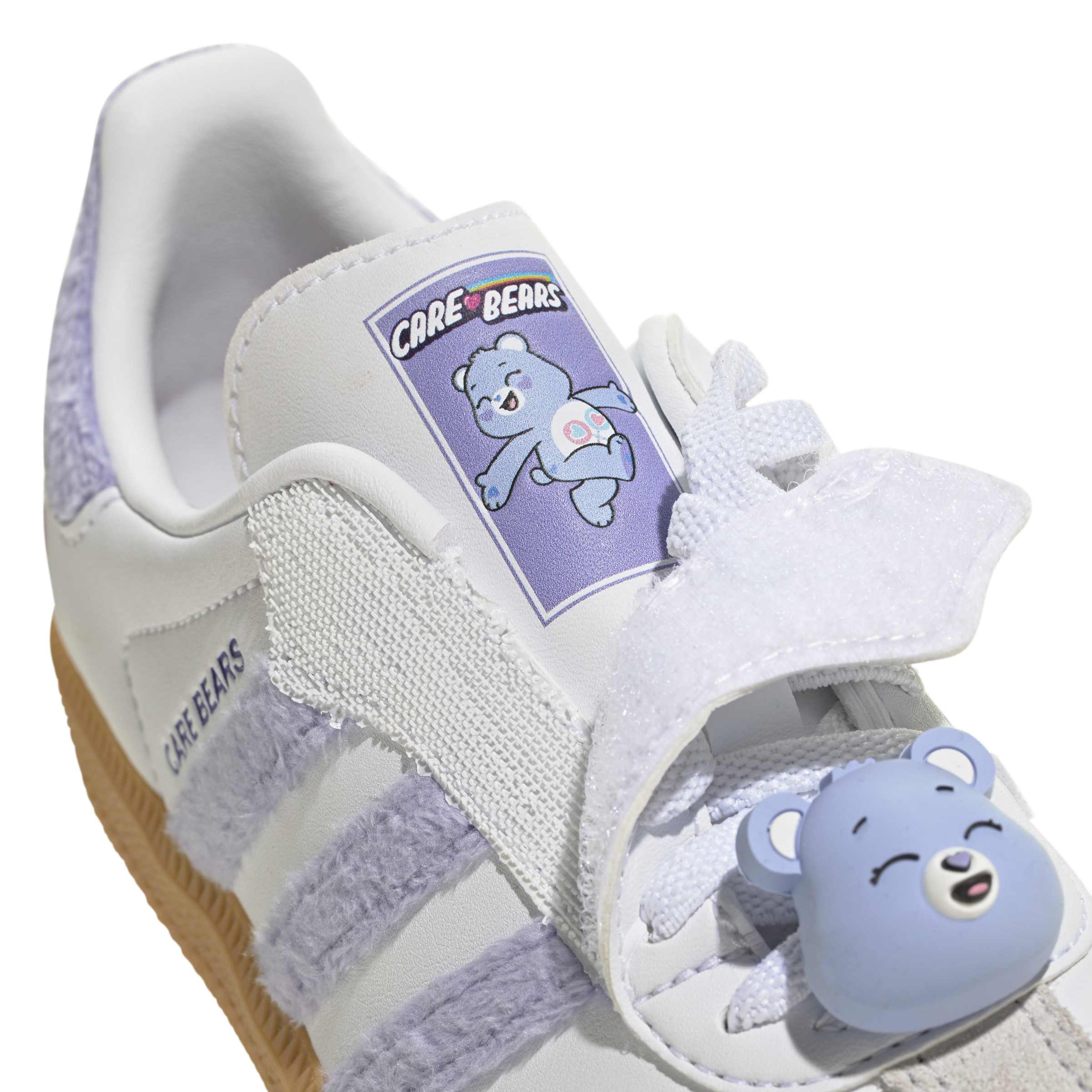 KIDS ADIDAS CARE BEARS SAMBA OG COMFORT CLOSURE ELASTIC LACE CHILDREN (LIGHT PURPLE / CLOUD WHITE / BLUE DAWN)