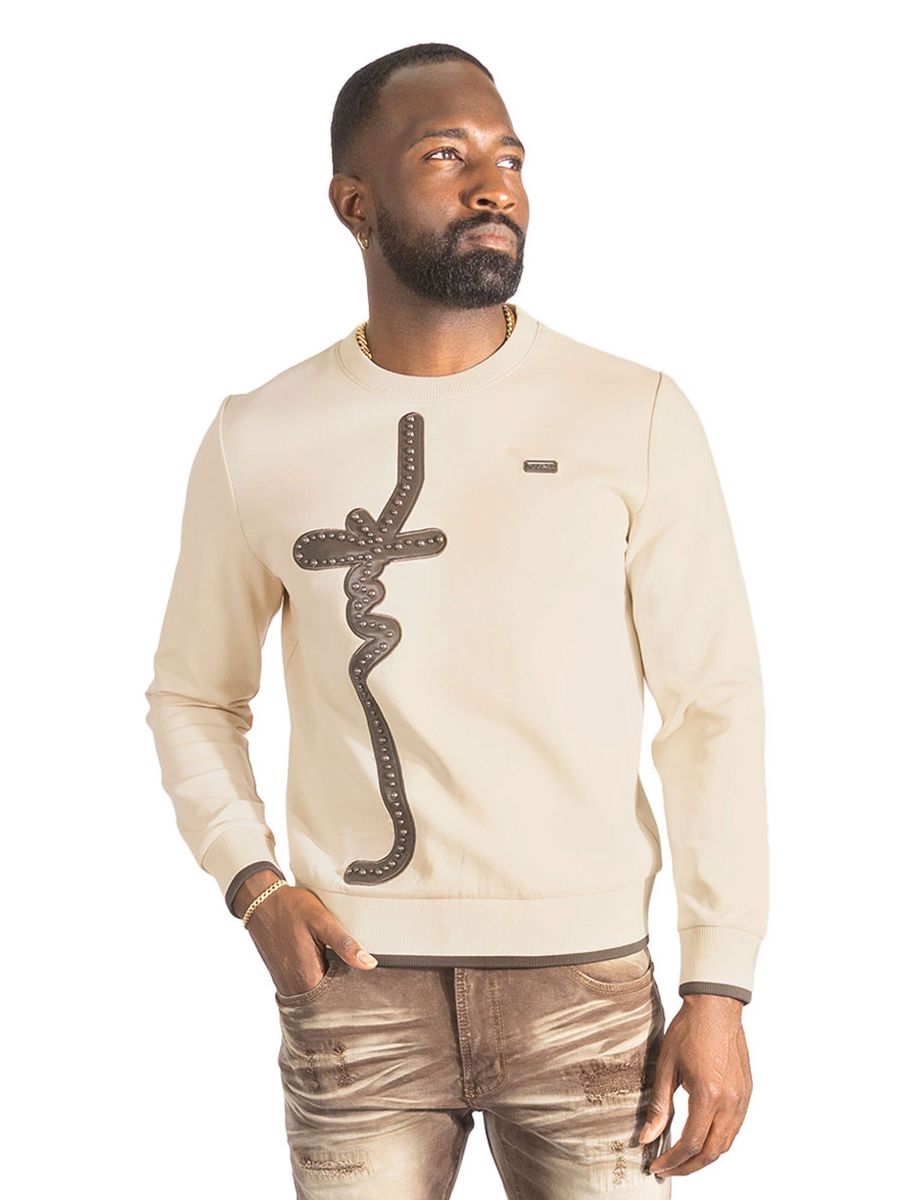 MENS MAKOBI LORENZO MK CREWNECK (KHAKI)