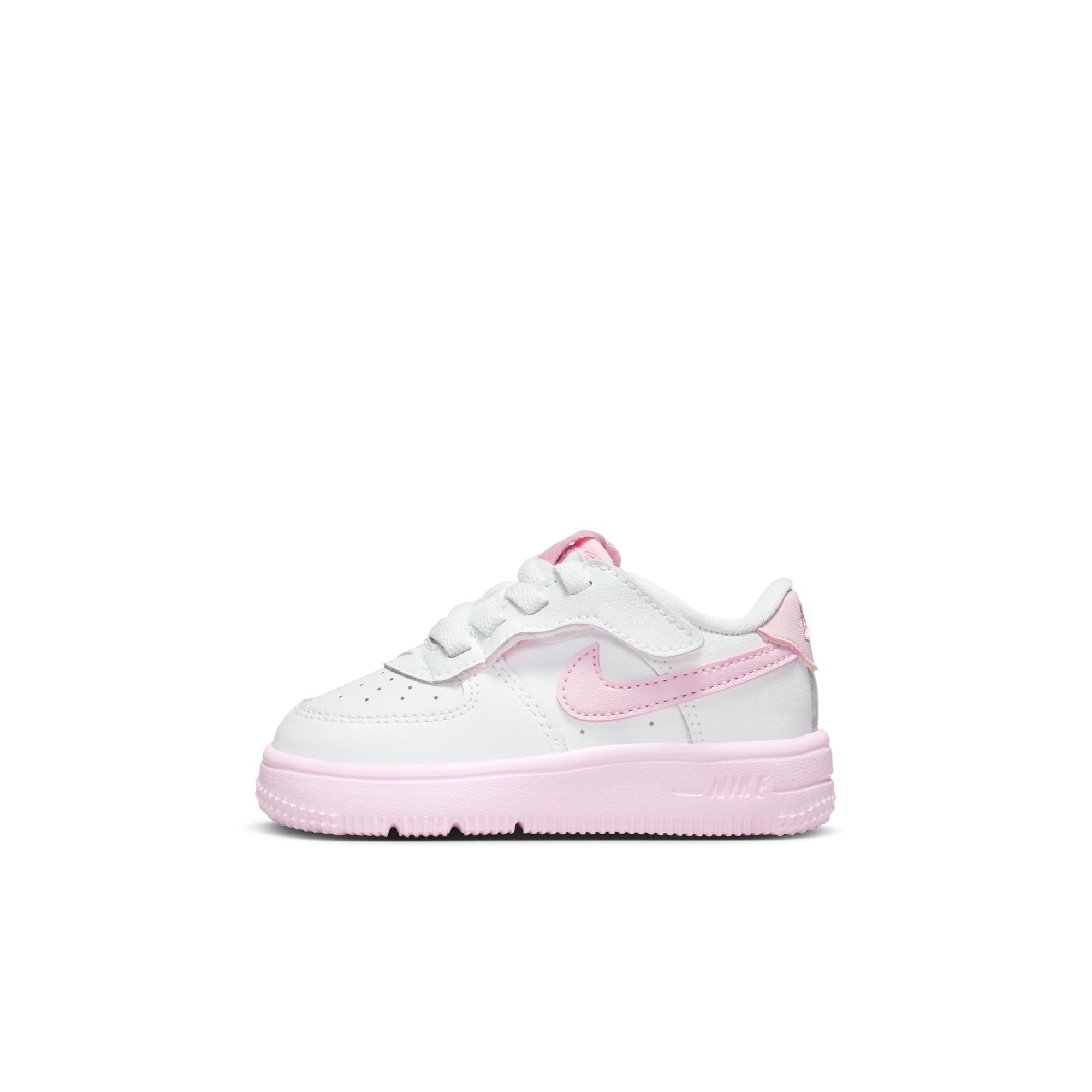 KIDS NIKE FORCE 1 LOW EASYON TD (WHITE/PINK FOAM/ELEMENTAL PINK)