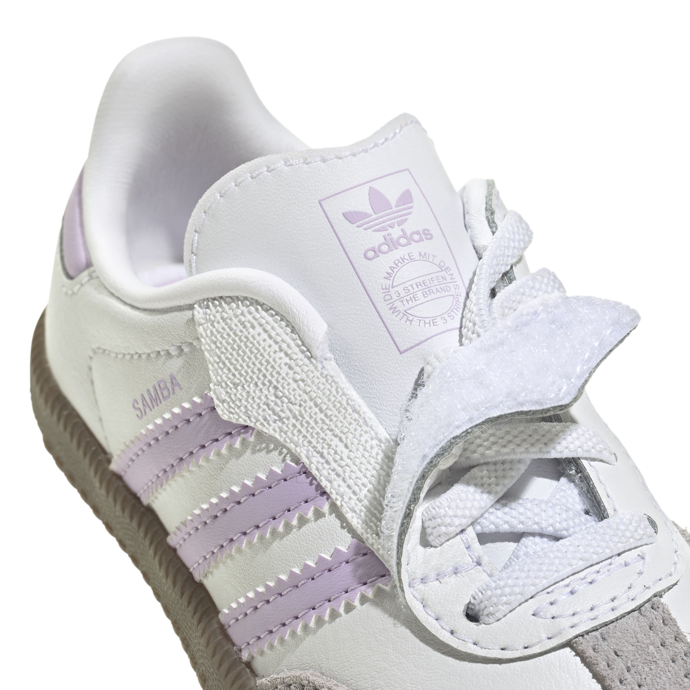 KIDS ADIDAS SAMBA OG CF EL I (CLOUD WHITE / POWDER PLUM / GUM)