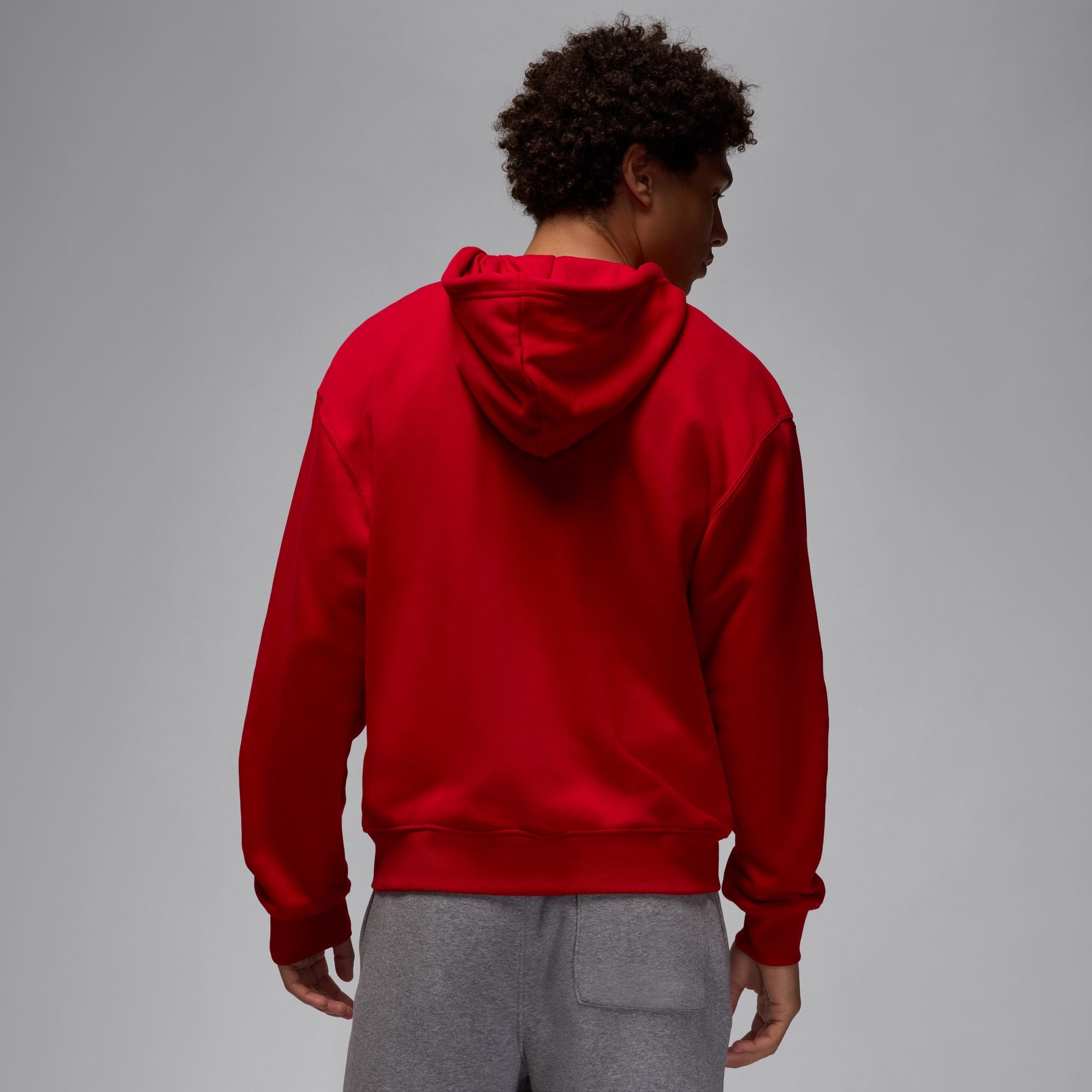 MENS JORDAN BROOKLYN FLEECE FULL-ZIP HOODIE (RED/WHITE)