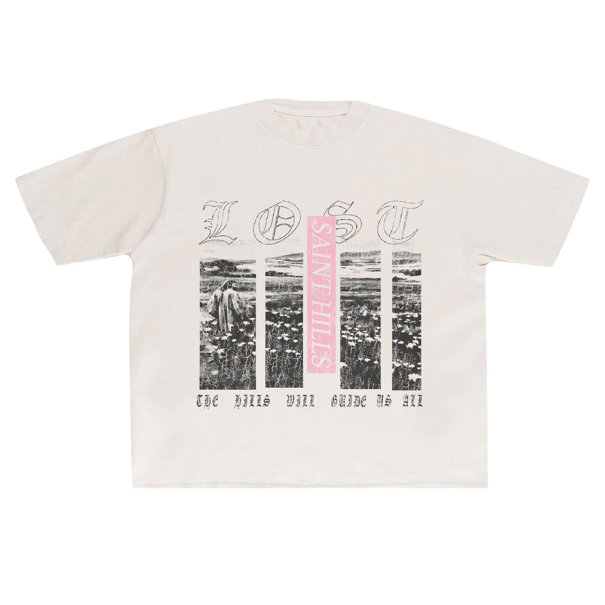 MENS SAINT HILLS LOST OVERSIZED CROP SHIRT (WHITE)