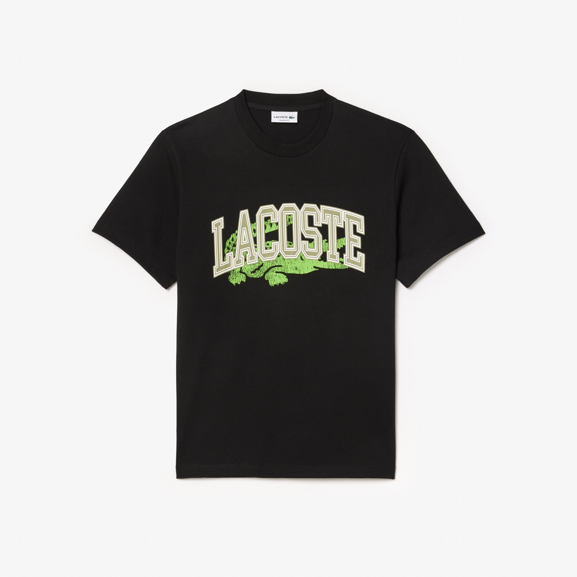 MENS LACOSTE CLASSIC FIT COTTON JERSEY T-SHIRT (BLACK)