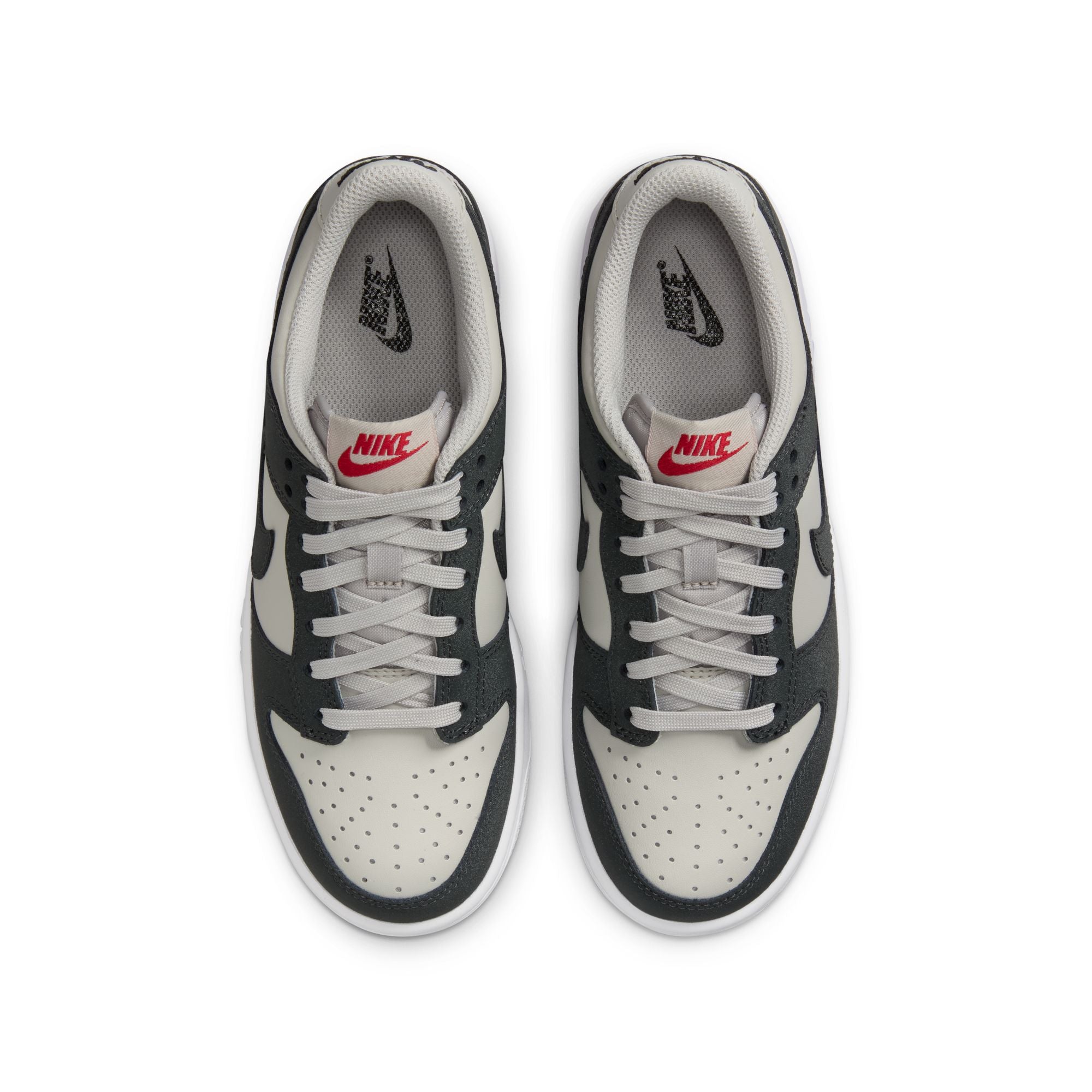 KIDS NIKE DUNK LOW HF GS (LT IRON ORE/ANTHRACITE/WHITE/GYM RED)