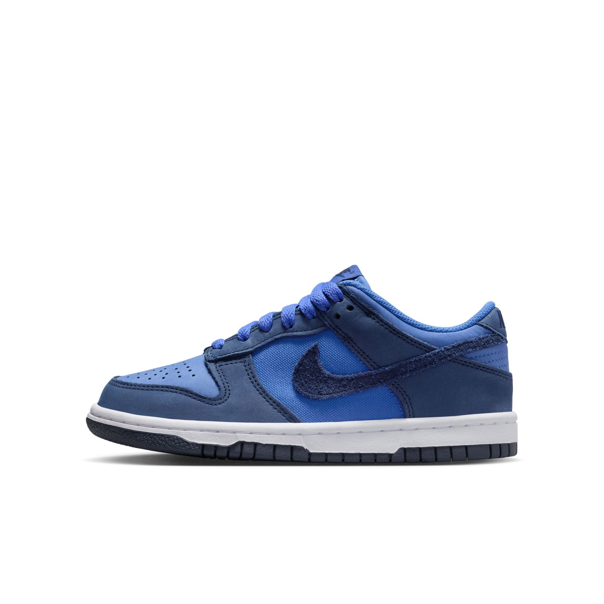 KIDS NIKE DUNK LOW SE GS (COMET BLUE/MIDNIGHT NAVY/WHITE)