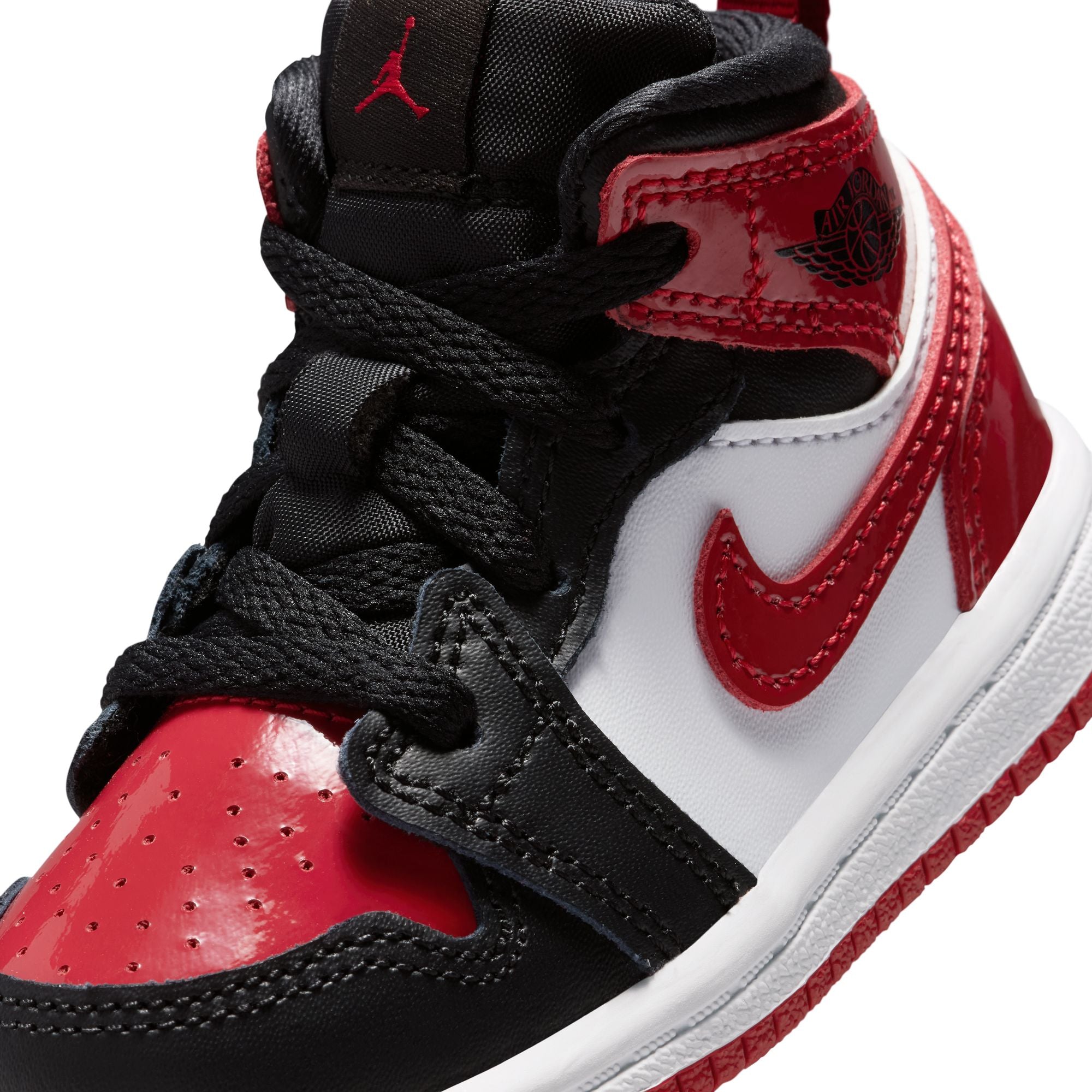 KIDS JORDAN 1 MID SE TD (BLACK/VARSITY RED/WHITE)