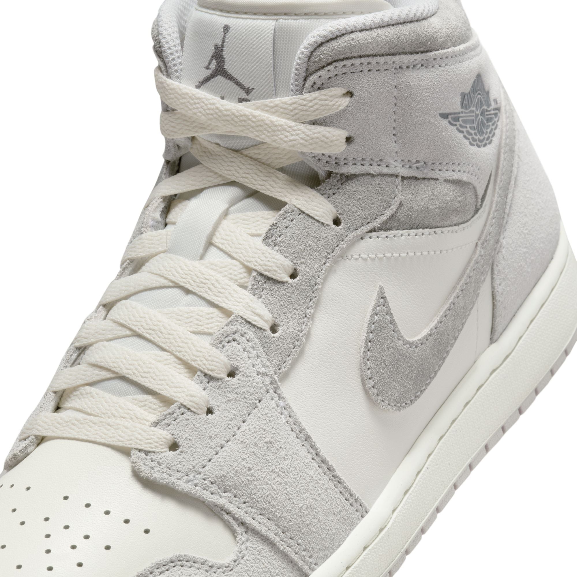 MENS AIR JORDAN 1 MID SE (NEUTRAL GREY/SMOKE GREY/SAIL)