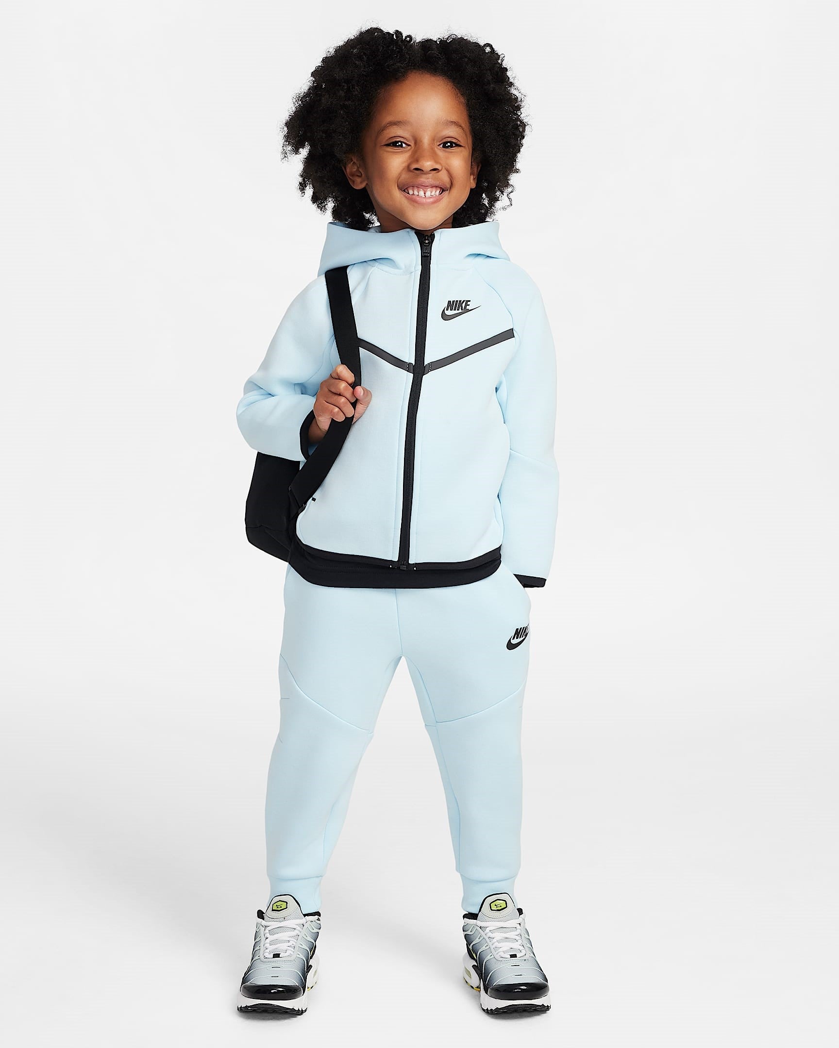 TODDLER NIKE TECH FLEECE 2-PIECE FULL-ZIP SET (GLACIER BLUE)