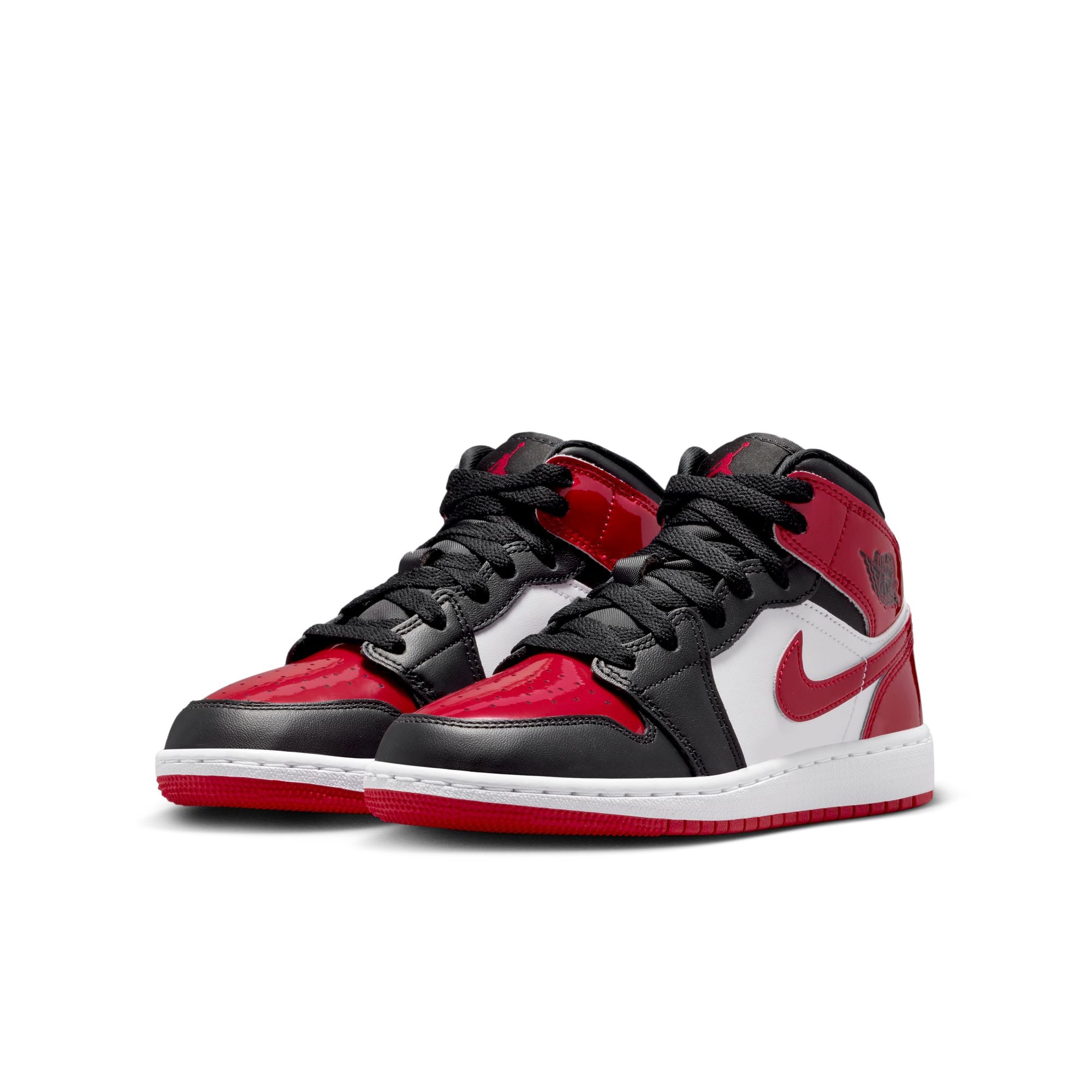 KIDS AIR JORDAN 1 MID SE GS (BLACK/VARSITY RED/WHITE)