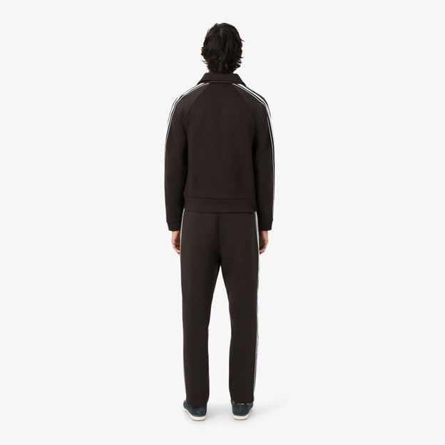 MENS LACOSTE MADE IN FRANCE ZIP-UP SWEATSUIT (BROWN)