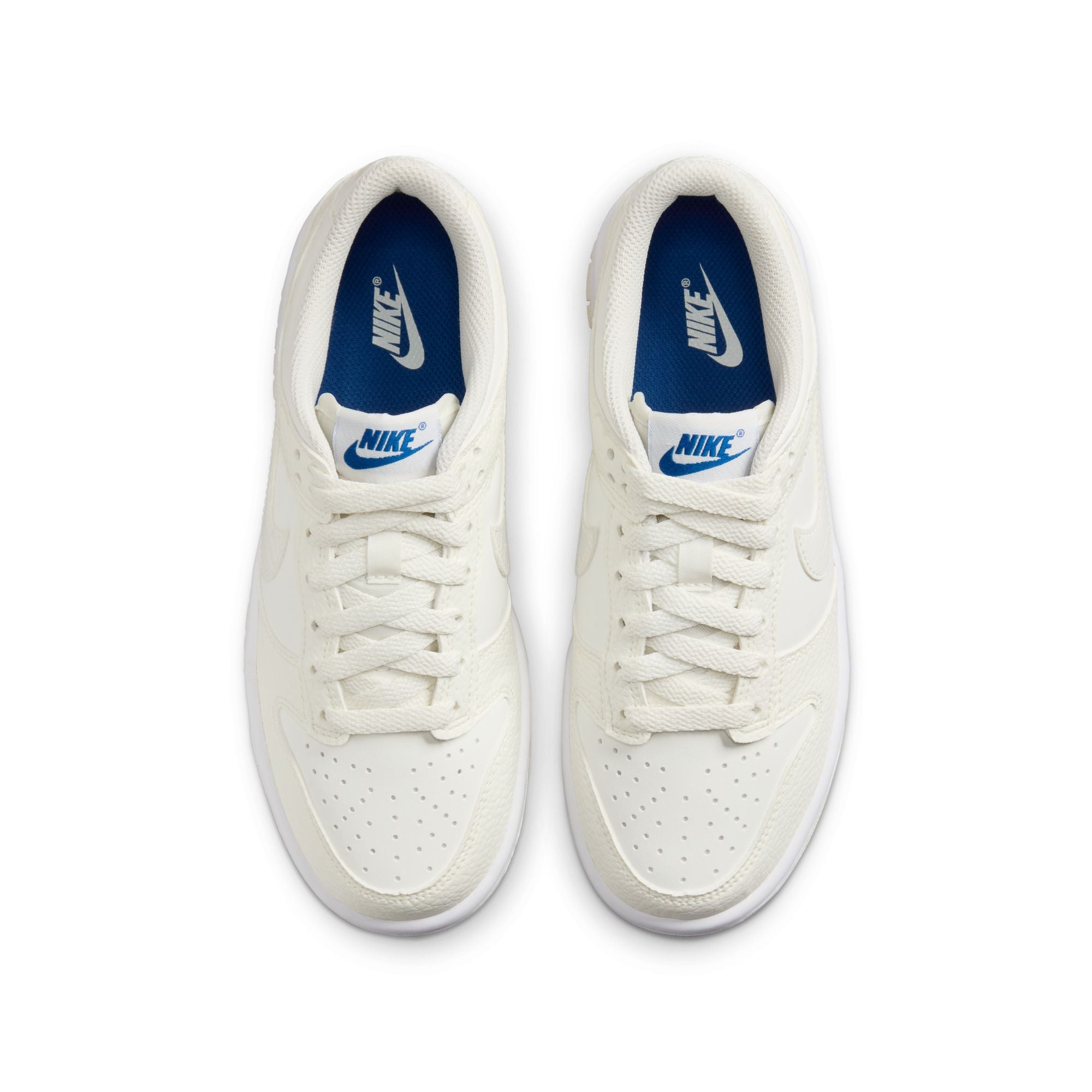 KIDS NIKE DUNK LOW SE GS (SAIL/SAIL/WHITE/GAME ROYAL)