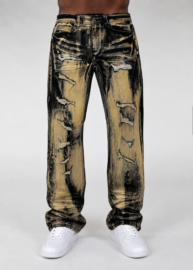 MENS MAKOBI SERGIO STRAIGHT FIT JEAN (BROWN)