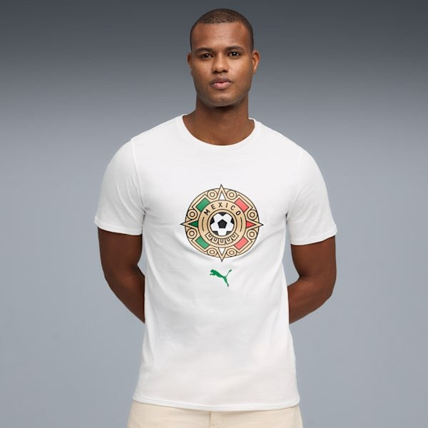 MENS PUMA MEXICO SOCCER FANWEAR (PUMA WHITE-ARCHIVE GREEN)