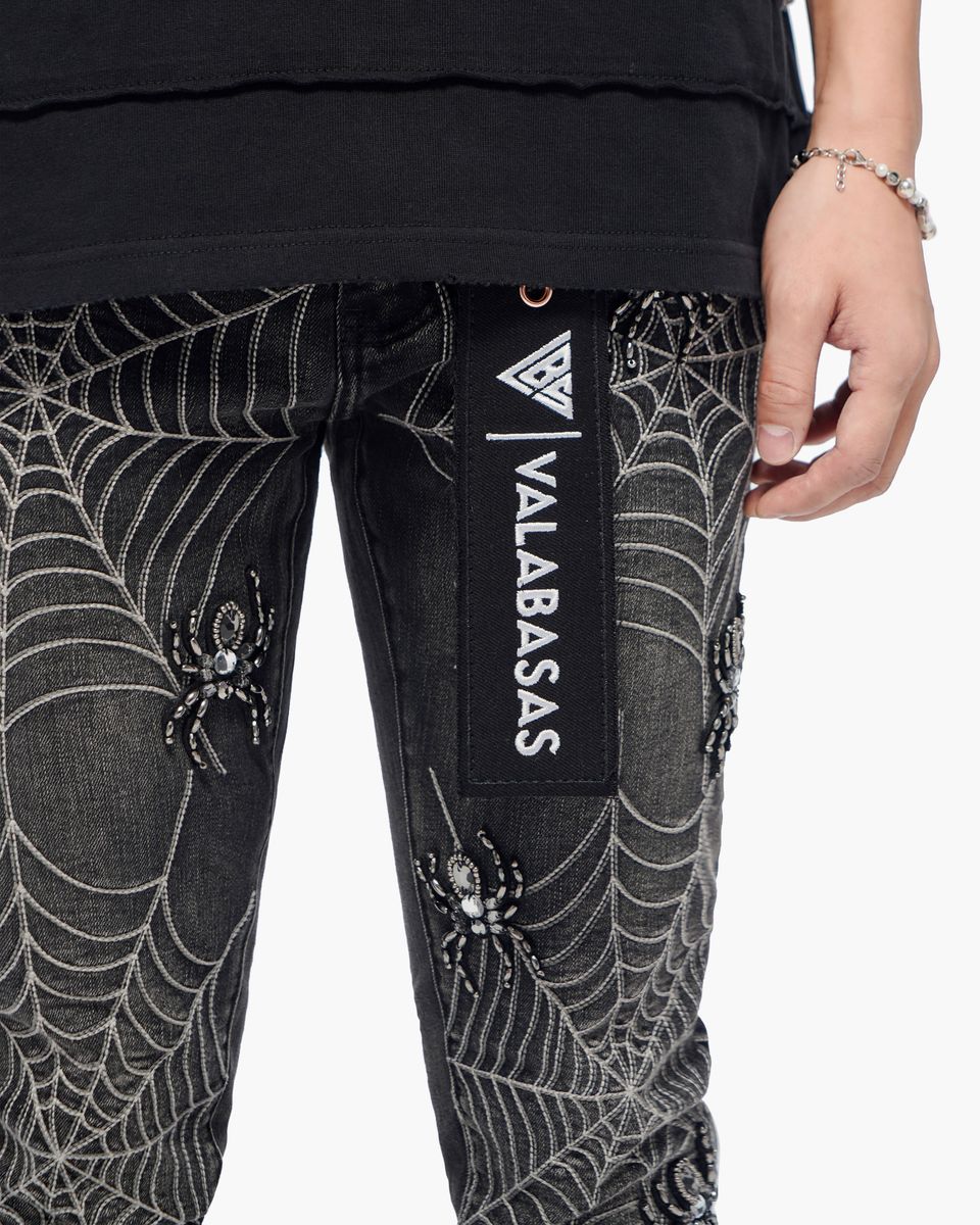 MENS VALABASAS AETHERION SKINNY JEAN (BLACK WASH)