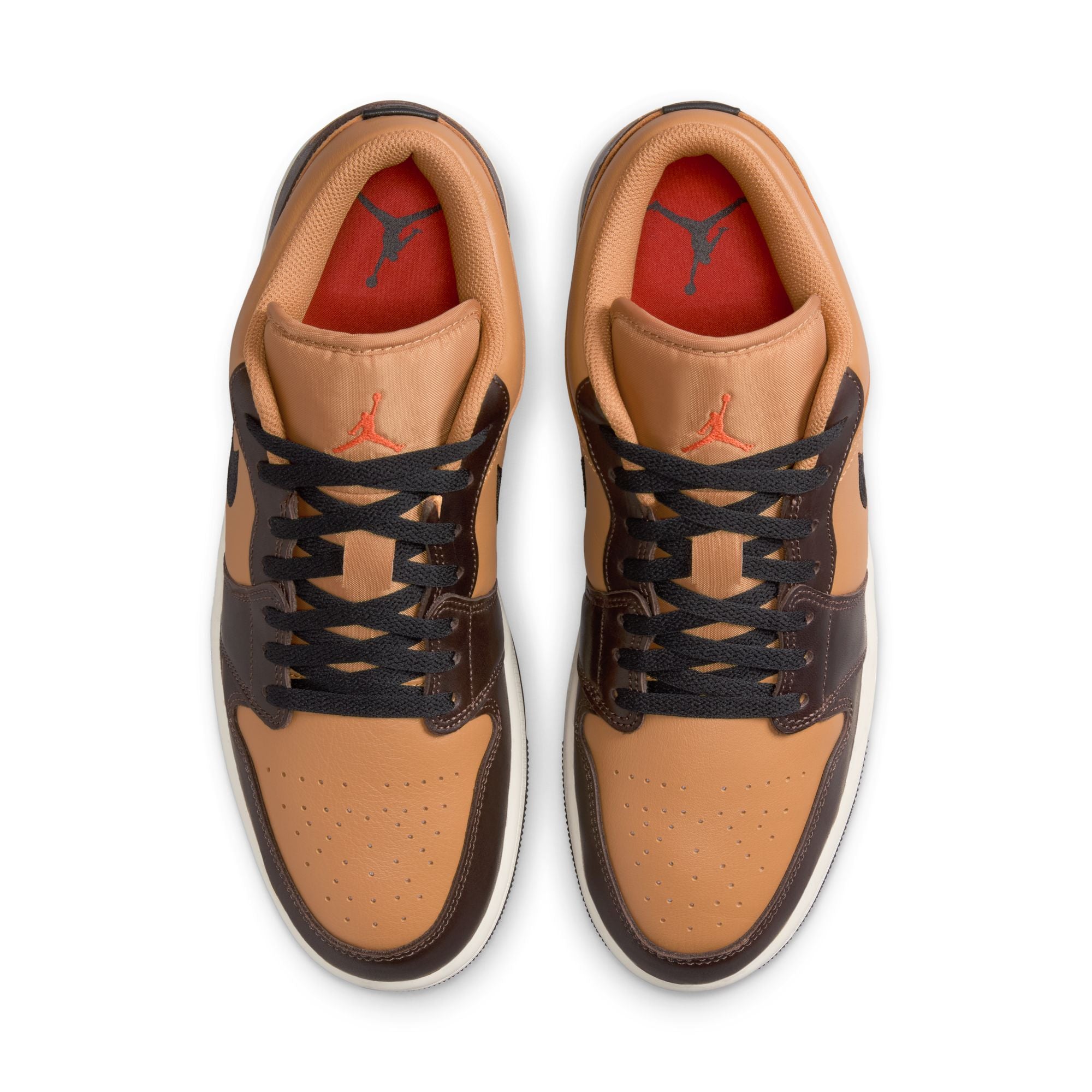 MENS AIR JORDAN 1 LOW SE (FLAX/BLACK/BAROQUE BROWN)