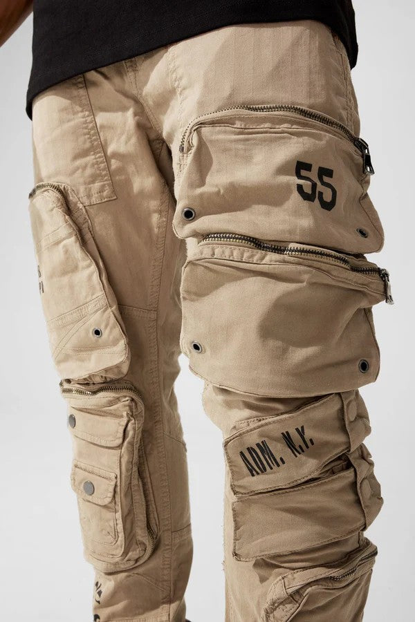 MENS JORDAN CRAIG SEAN FIT INFANTRY DIVISION CARGO PANT (KHAKI)