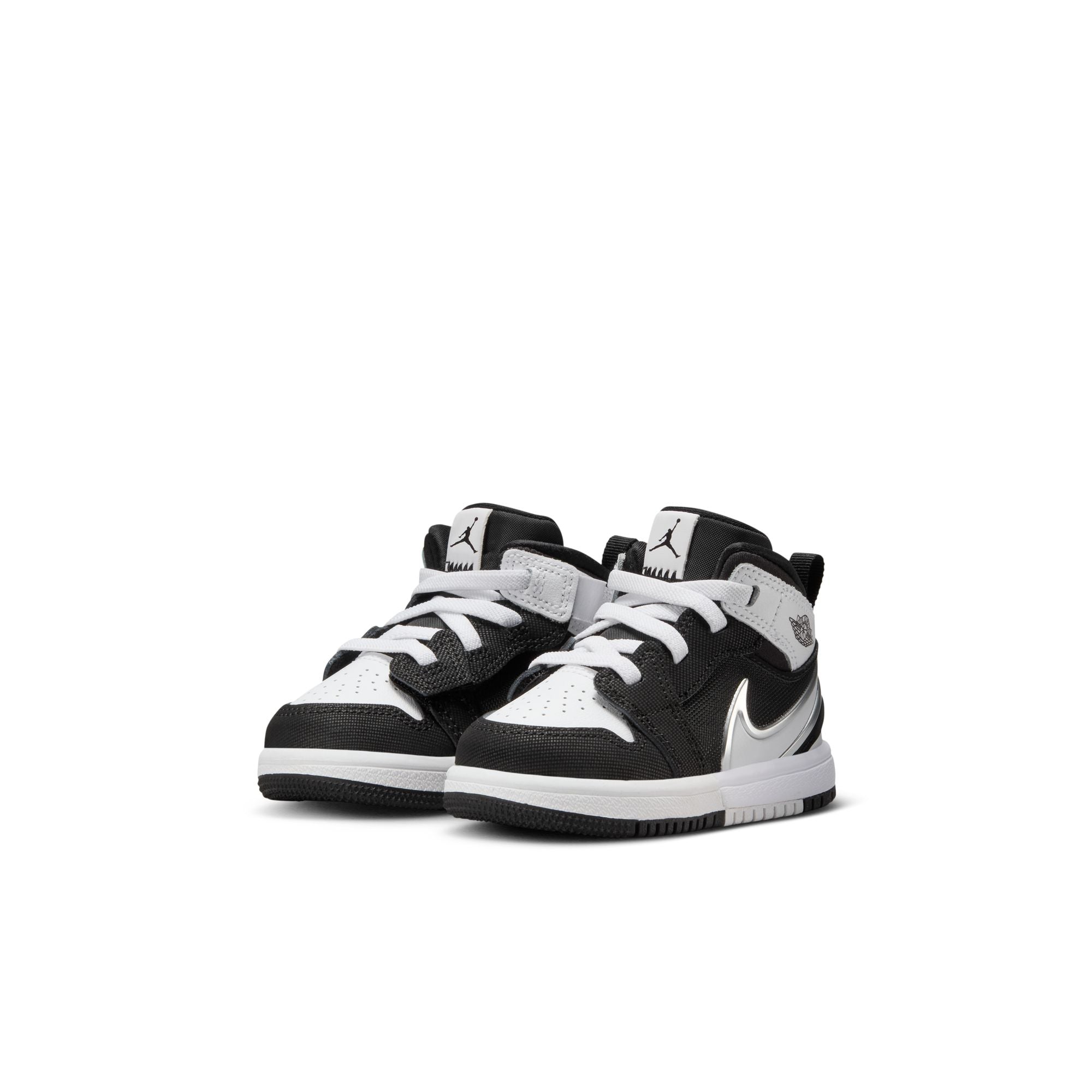 KIDS JORDAN 1 MID RM EASYON TD (BLACK/WHITE)