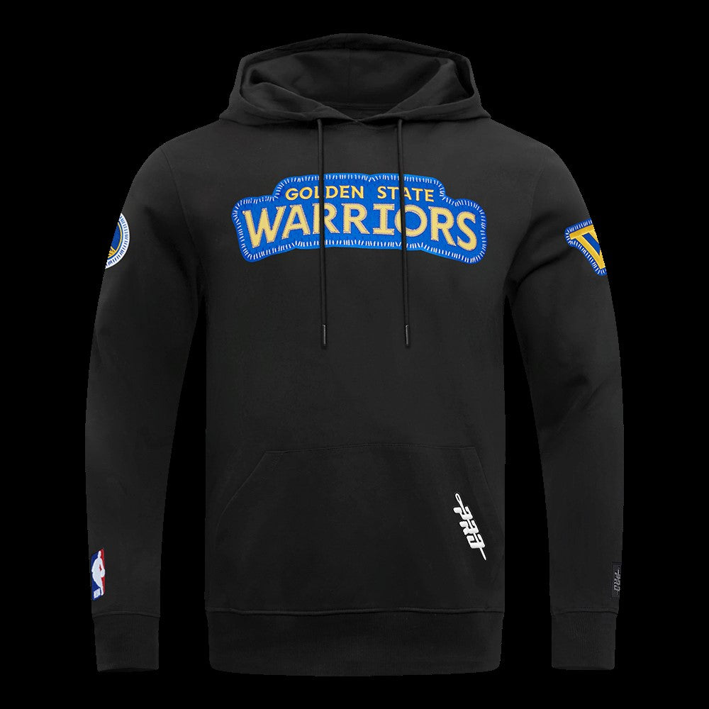 MENS GOLDEN STATE WARRIORS DIY PICK STITCH M DK PO HOODIE (BLACK)