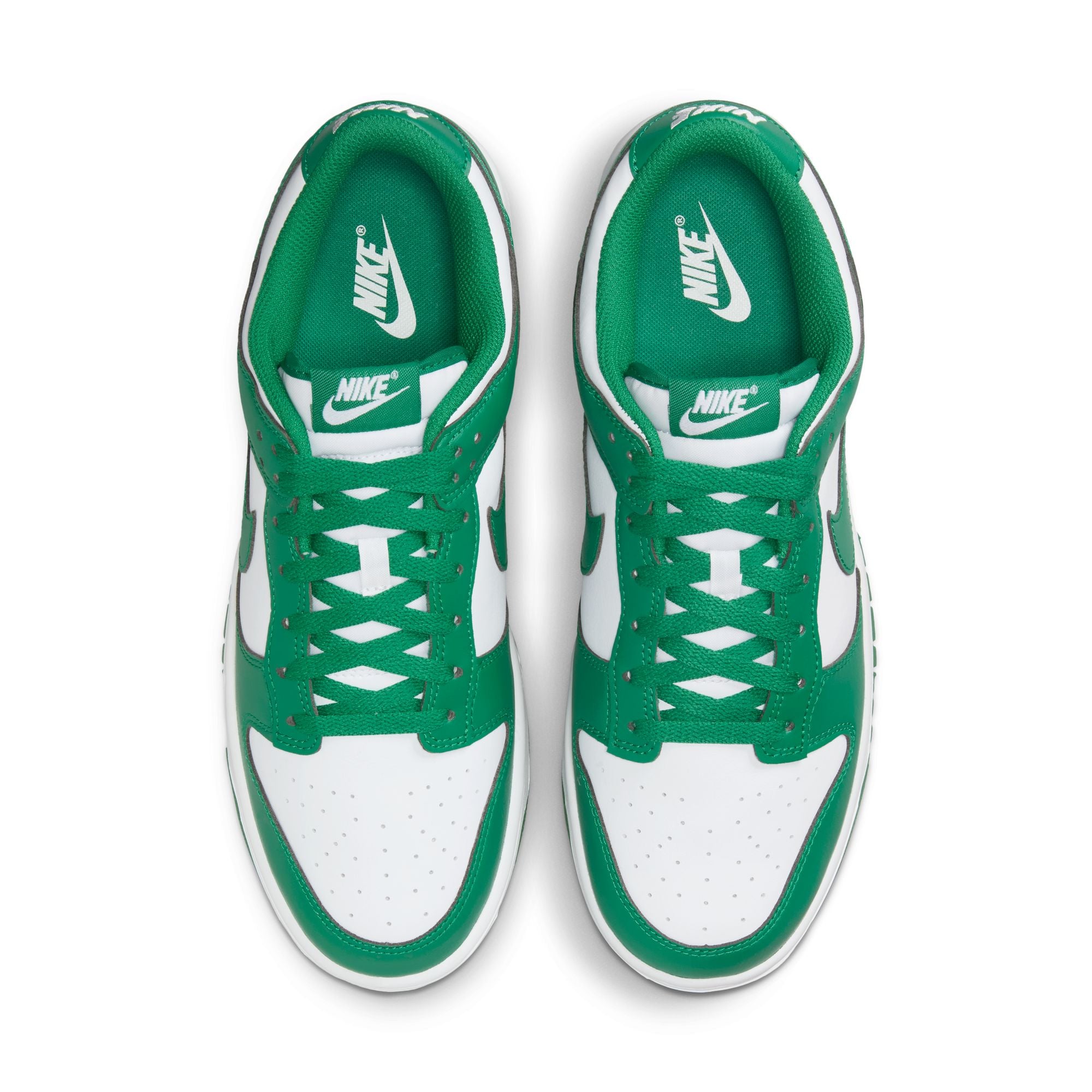 MENS NIKE DUNK LOW RETRO (WHITE/MALACHITE)