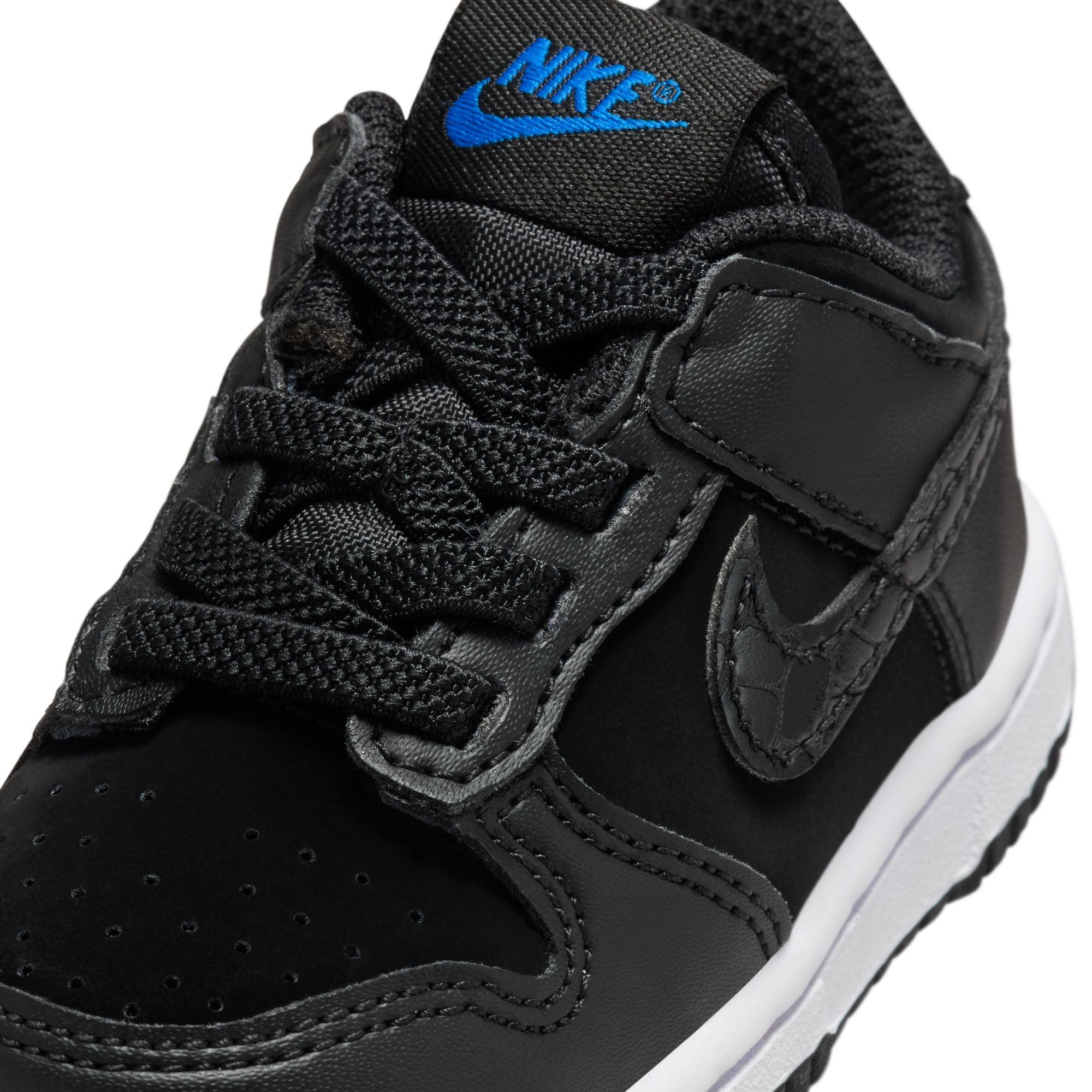 KIDS NIKE DUNK LOW SE TD (BLACK CROC)