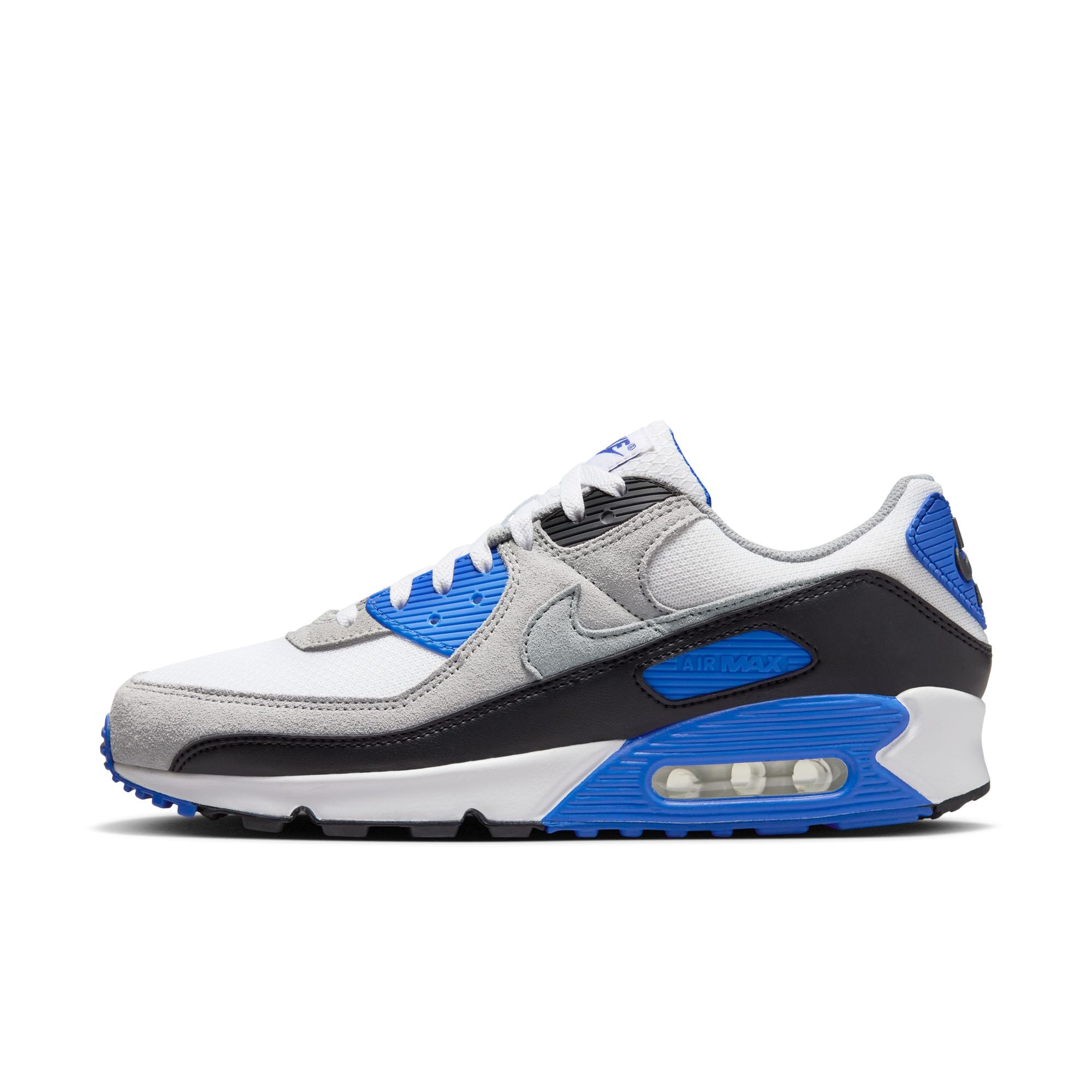 MENS NIKE AIR MAX 90 (WHITE/PARTICLE GREY/LT SMOKE GREY/BLACK)